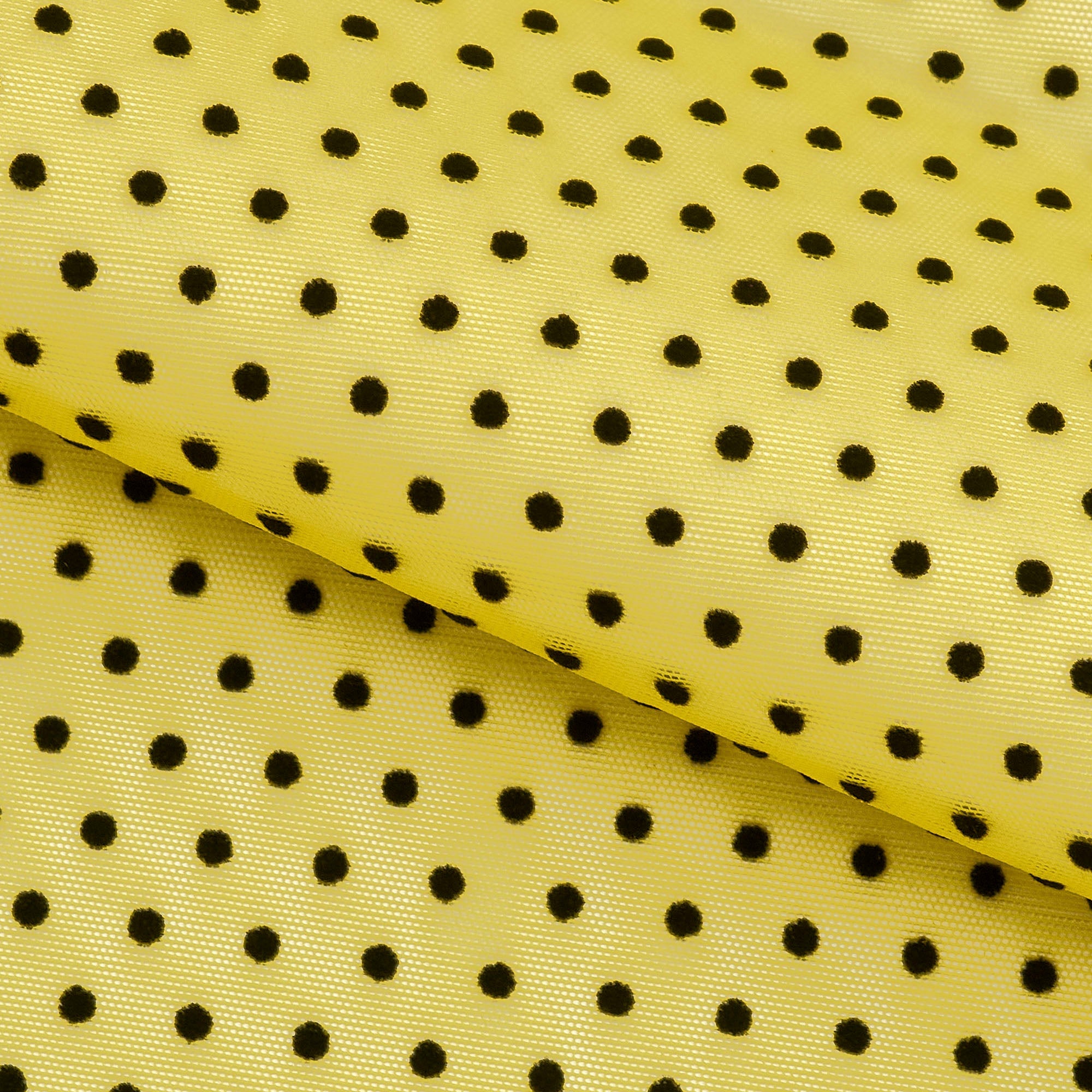 Polka Dot Flocked Stretch Mesh Fabric | Blue Moon Fabrics