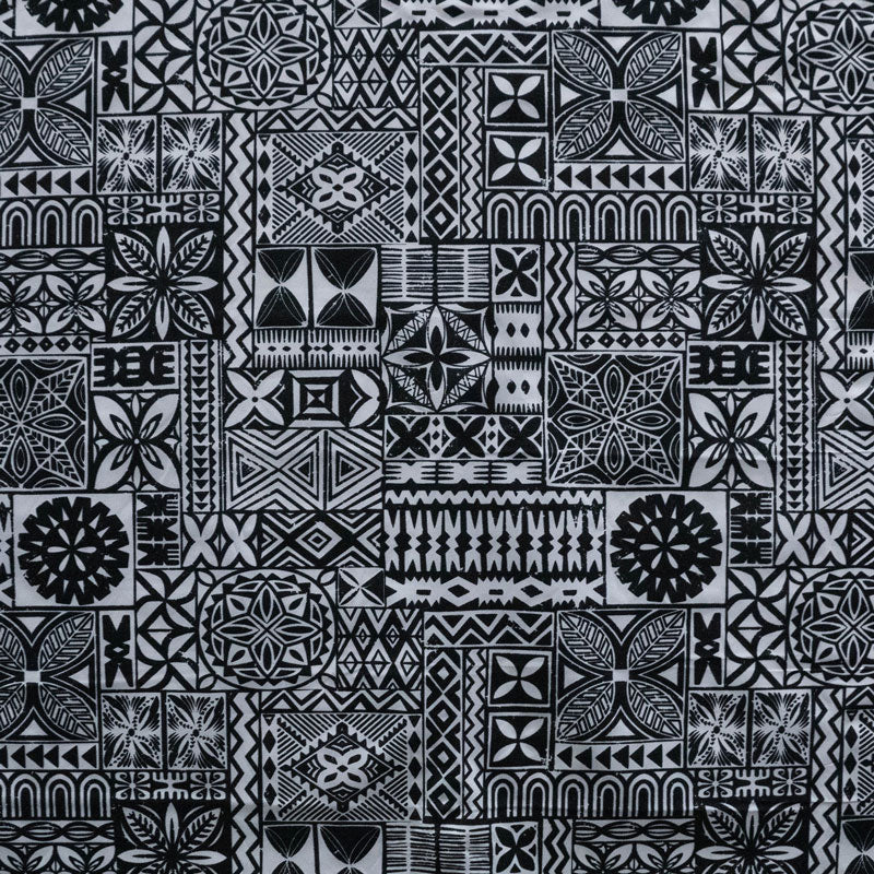 Traditional Polynesian Tapa design Polyester Fabric | Islands Fabric