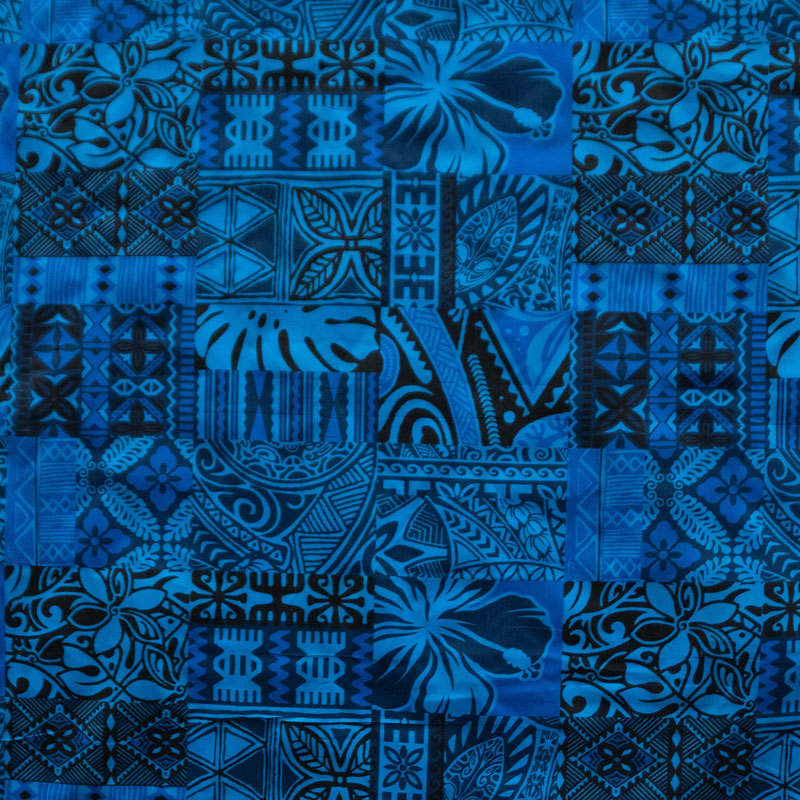Traditional Polynesian Tapa Design Polyester Fabric # 3 | Islands Fabric