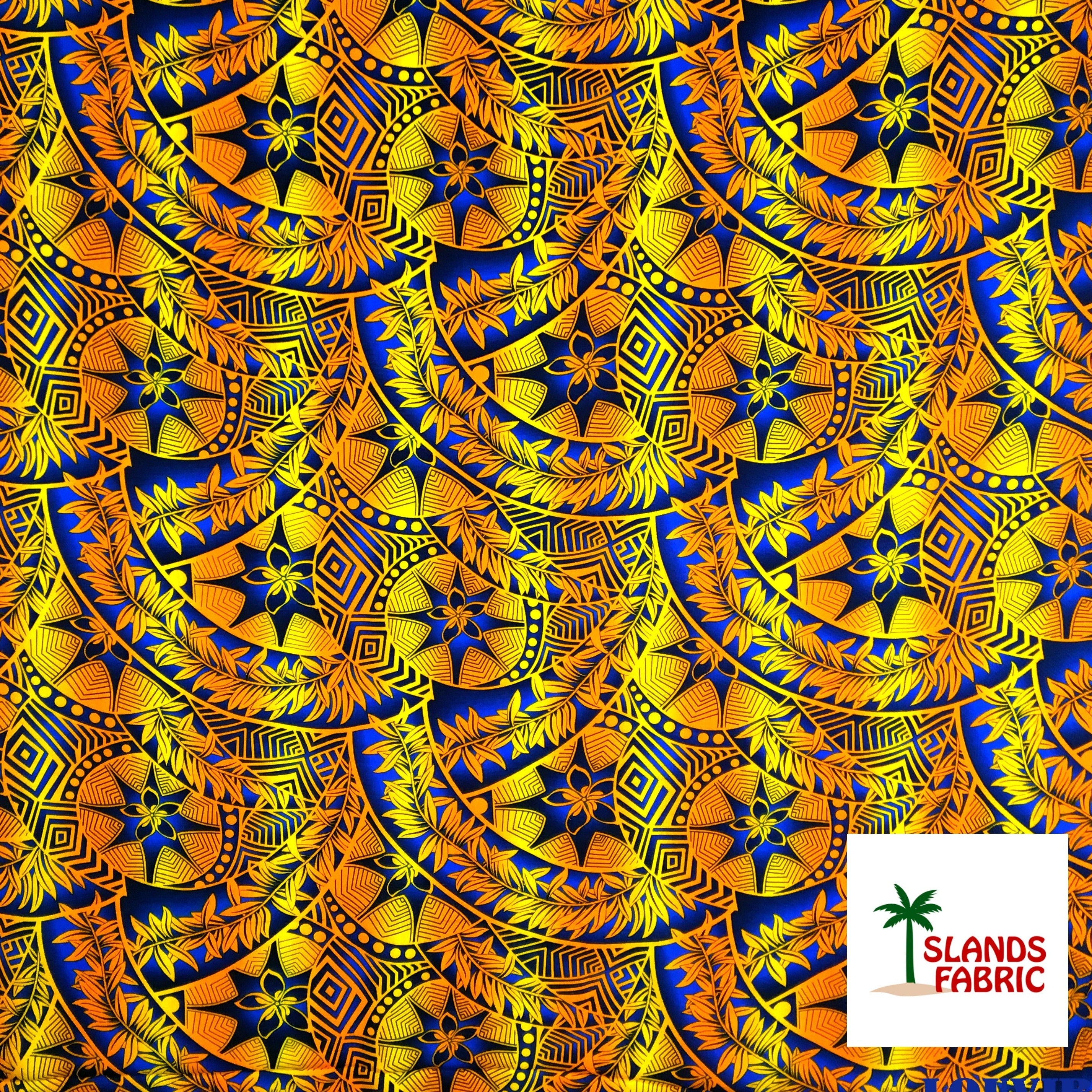 Plumeria Star Design Rayon Fabric | Islands Fabric