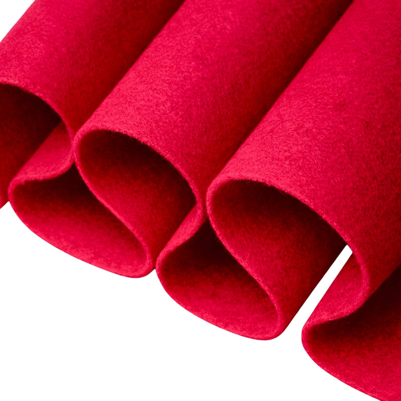 Acrylic Felt Fabric 1.6mm – Red 72" Wide, 160 GSM | By the Yard