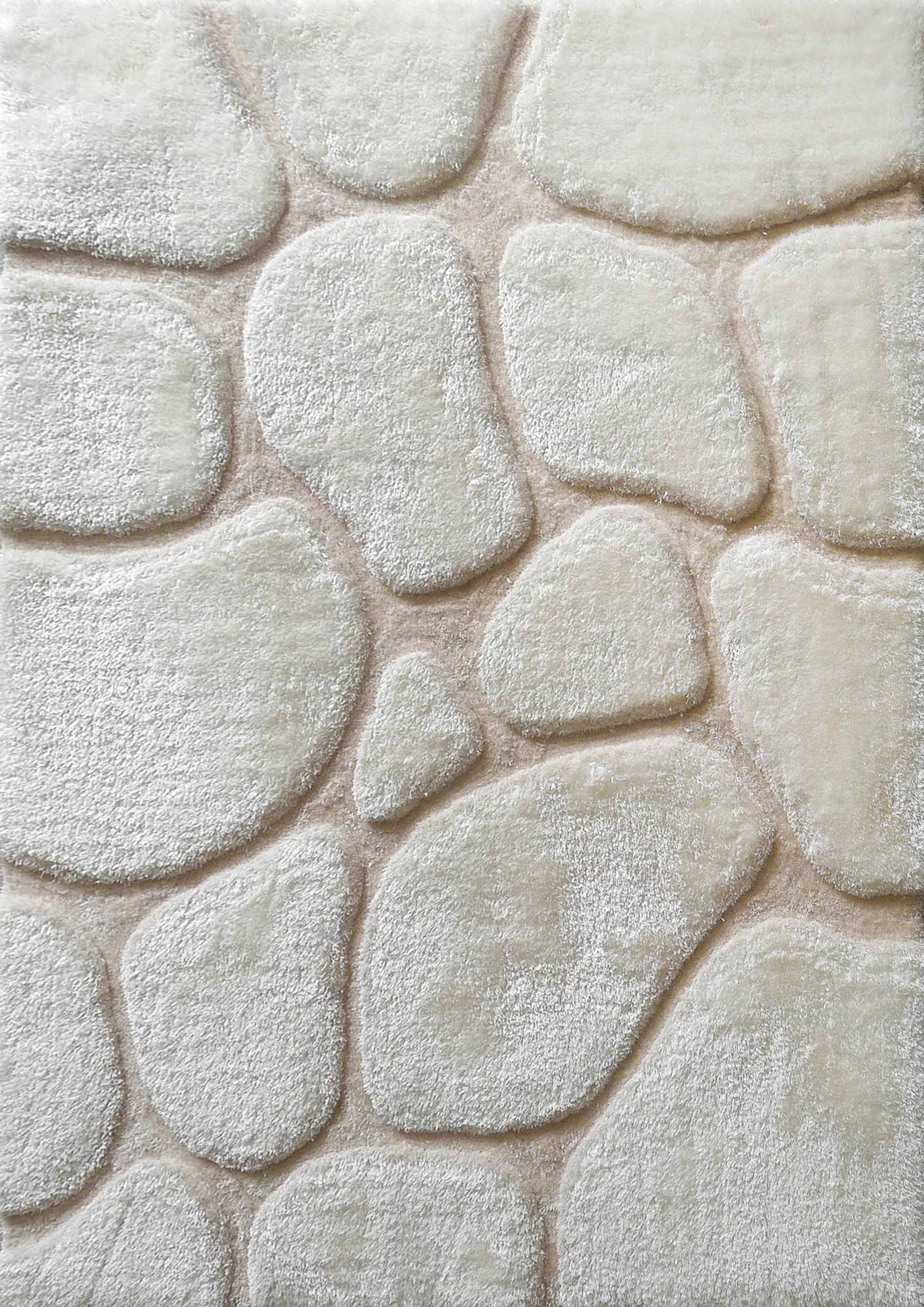 Soft Cozy 3D Rock Design Shag Area Rug/Carpet