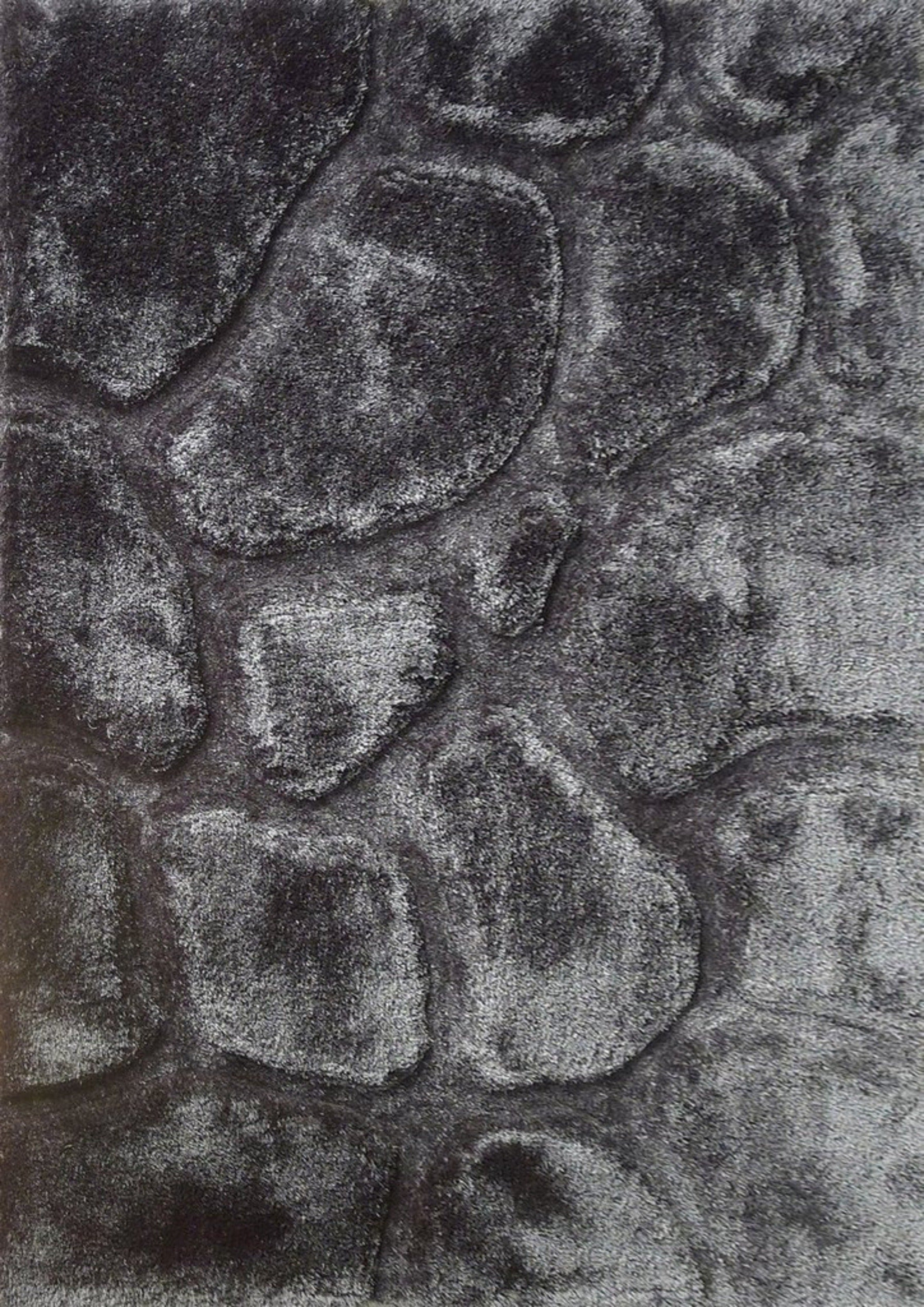 Soft Cozy 3D Rock Design Shag Area Rug/Carpet