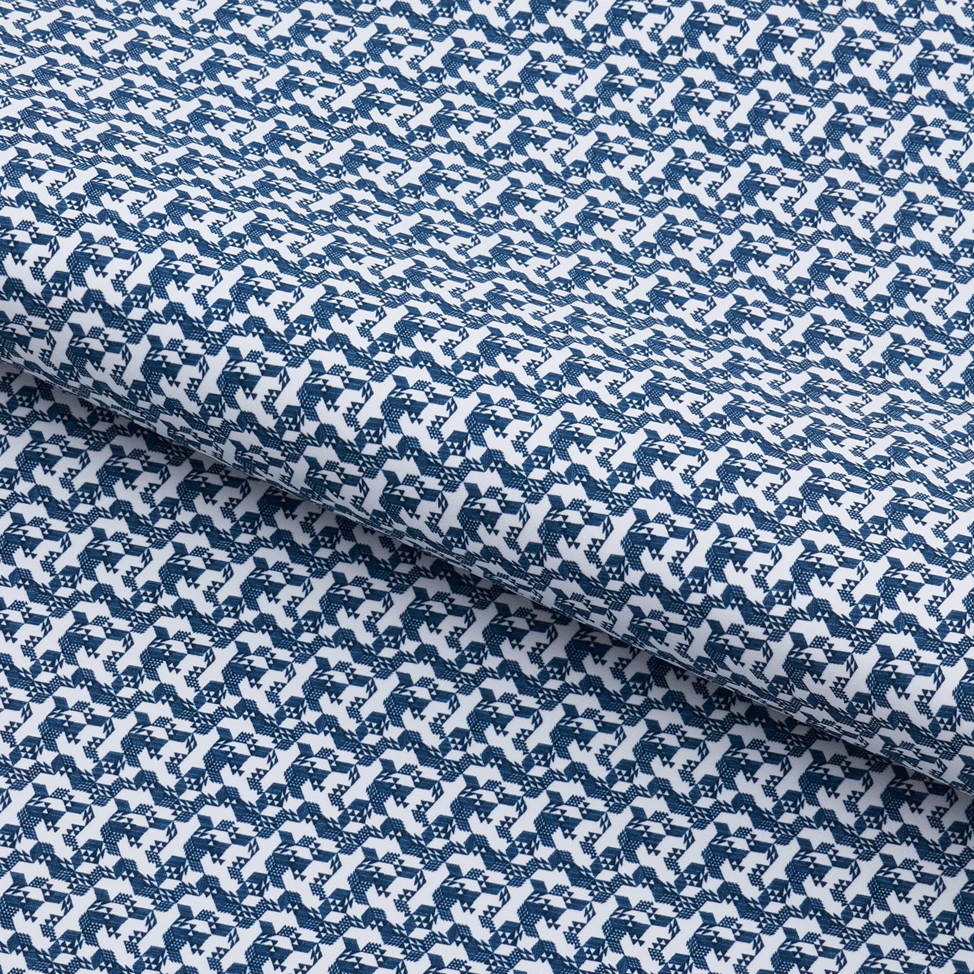 Tetris Blocks Printed On Recycled Spandex Fabric | Blue Moon Fabrics