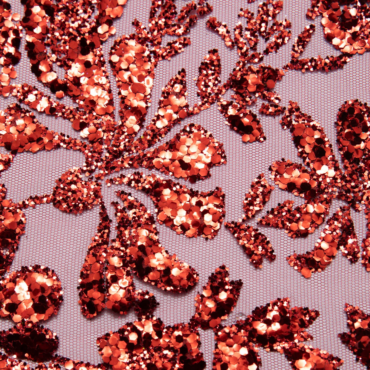 Tulle Lace Fabric with Glitter and Floral Design 58" Wide | Exquisite Fabric