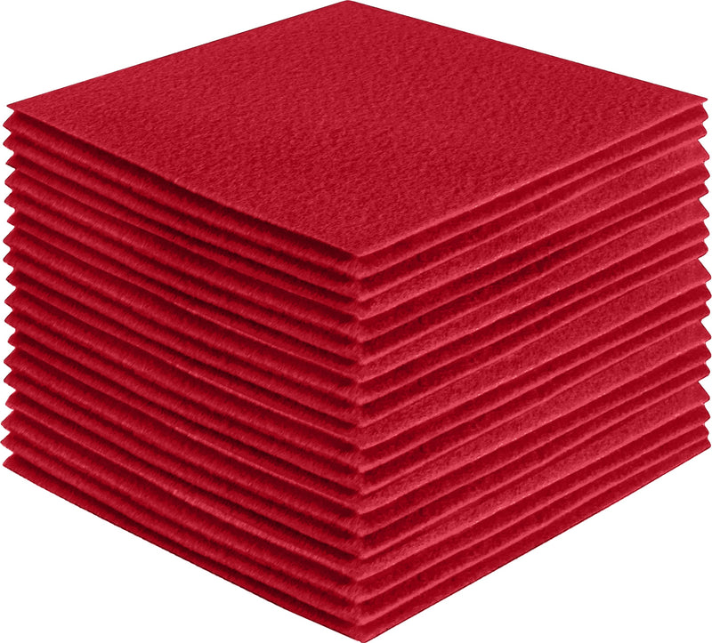 Acrylic Felt Craft Sheet Packs – Red