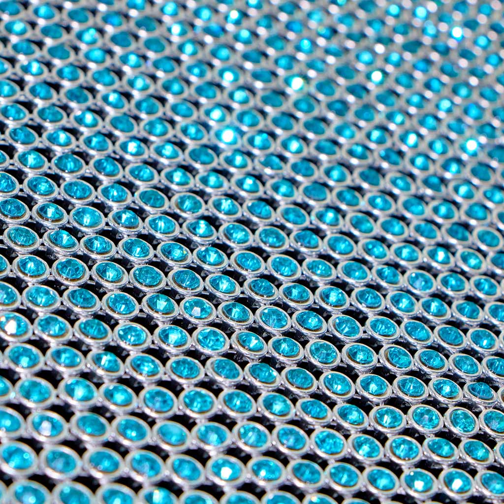 Rhinestone Aluminum Scale Mesh | Blue Moon Fabrics