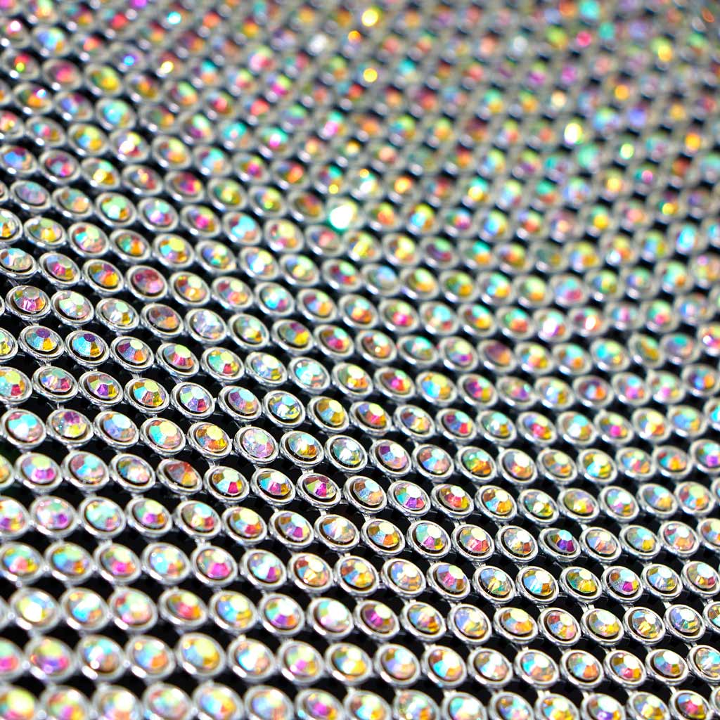 Rhinestone Aluminum Scale Mesh | Blue Moon Fabrics