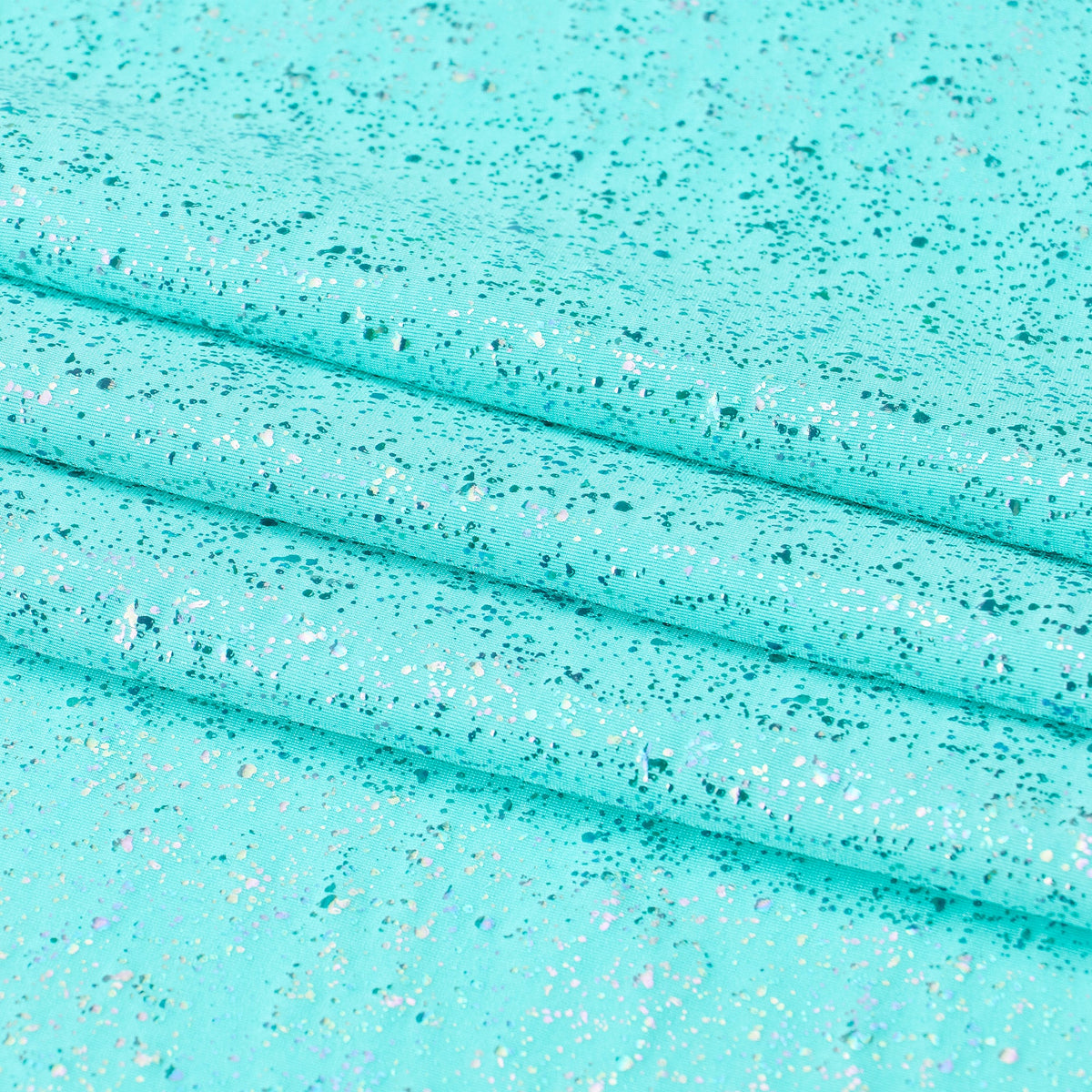Robins Egg Speckle Spandex Fabric | Blue Moon Fabrics