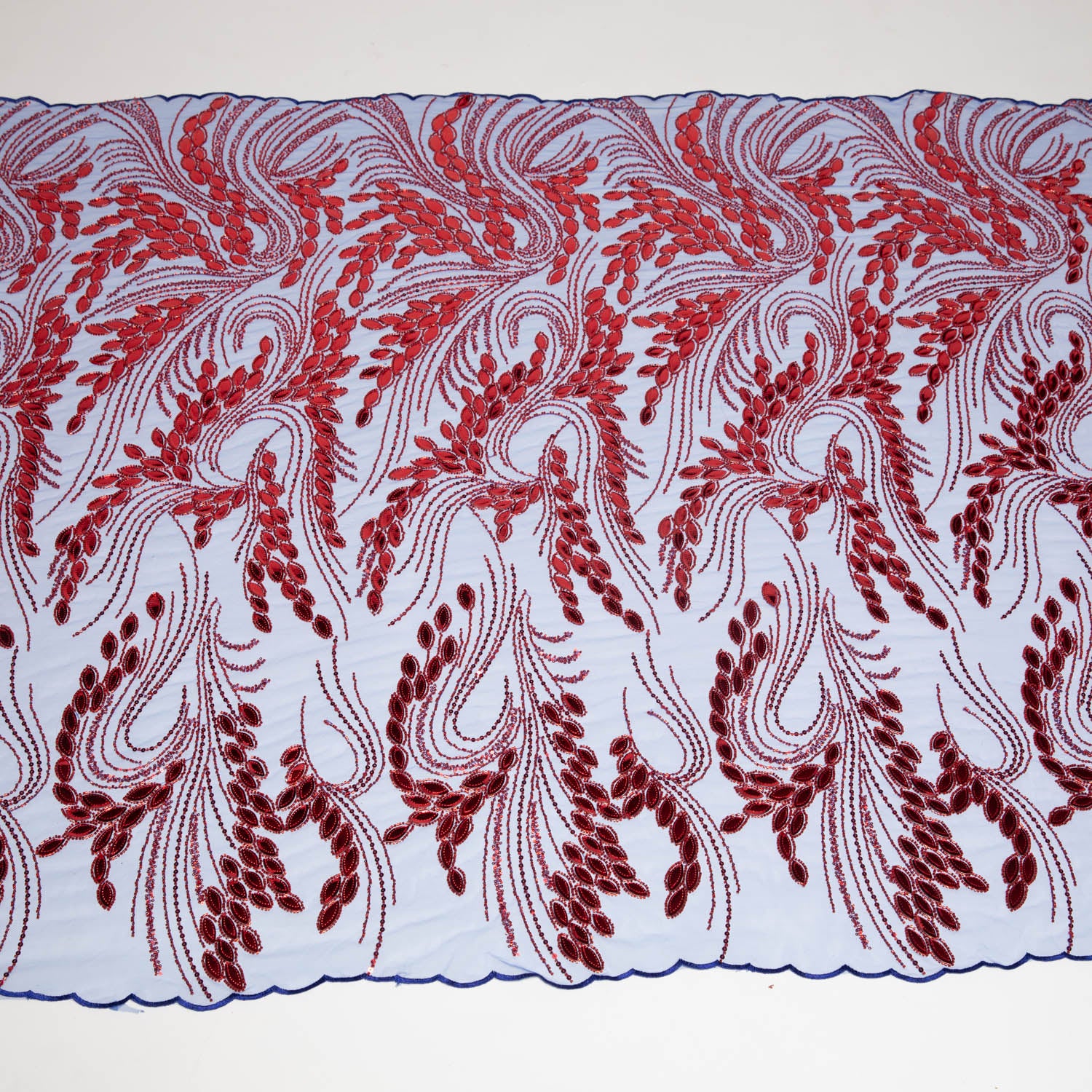 Tulle Lace Fabric Embroidered with Sophisticated Pattern 52" Wide | Exquisite Fabric