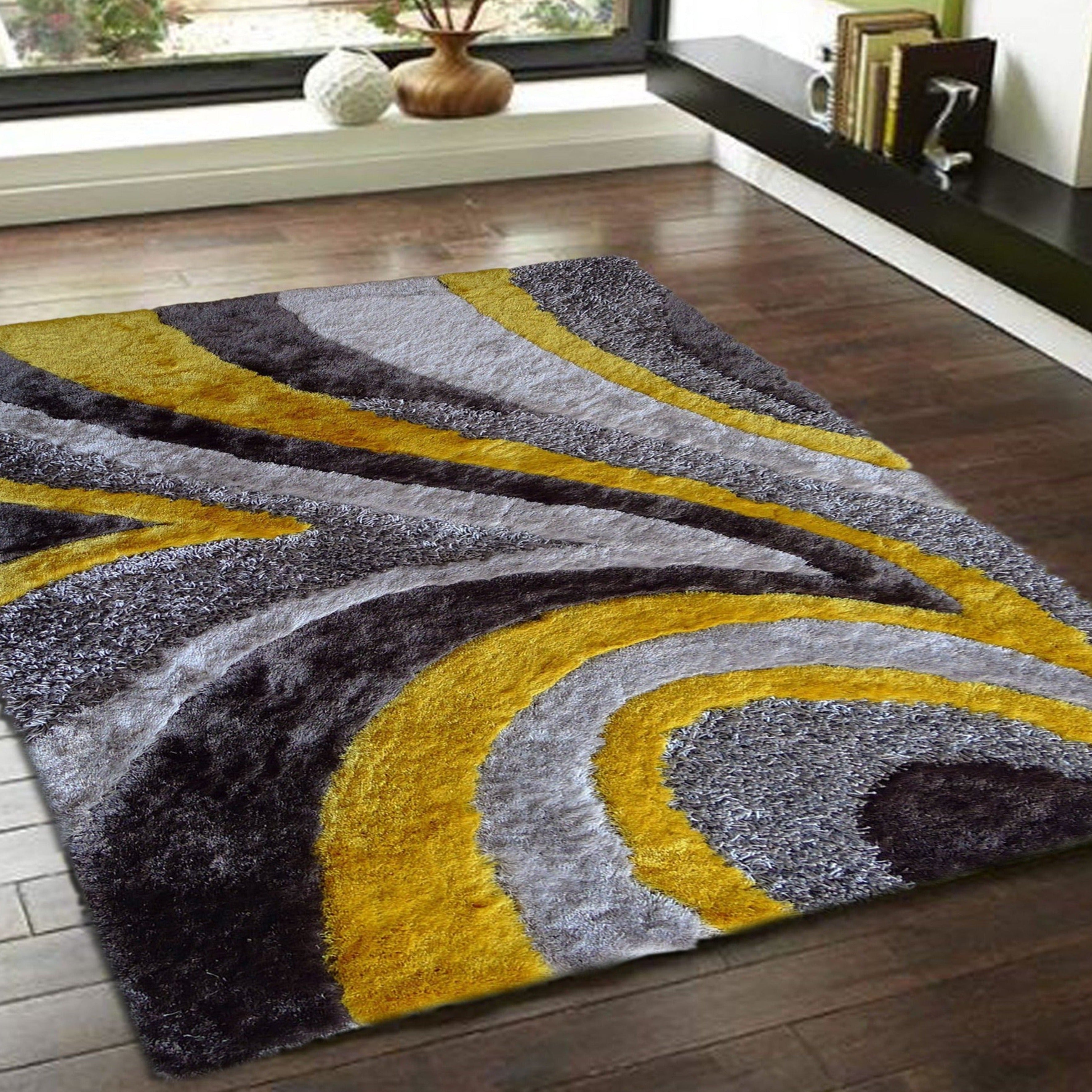 Geometric Shag Thick Design Area Rug