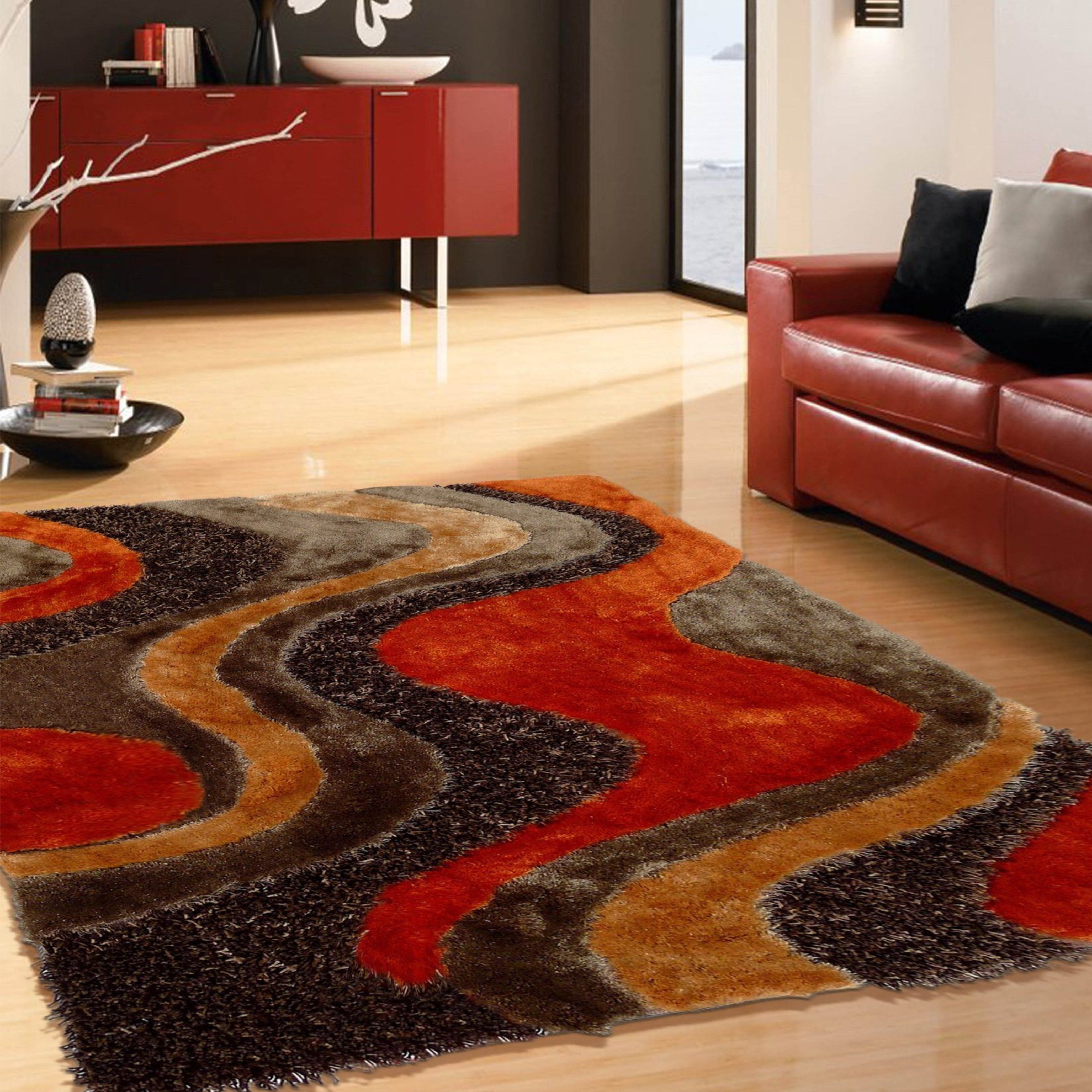 Luxury Shag Viscose Shiny Design Plush Area Rug/ Carpet - S.V.D DESIGN 29.