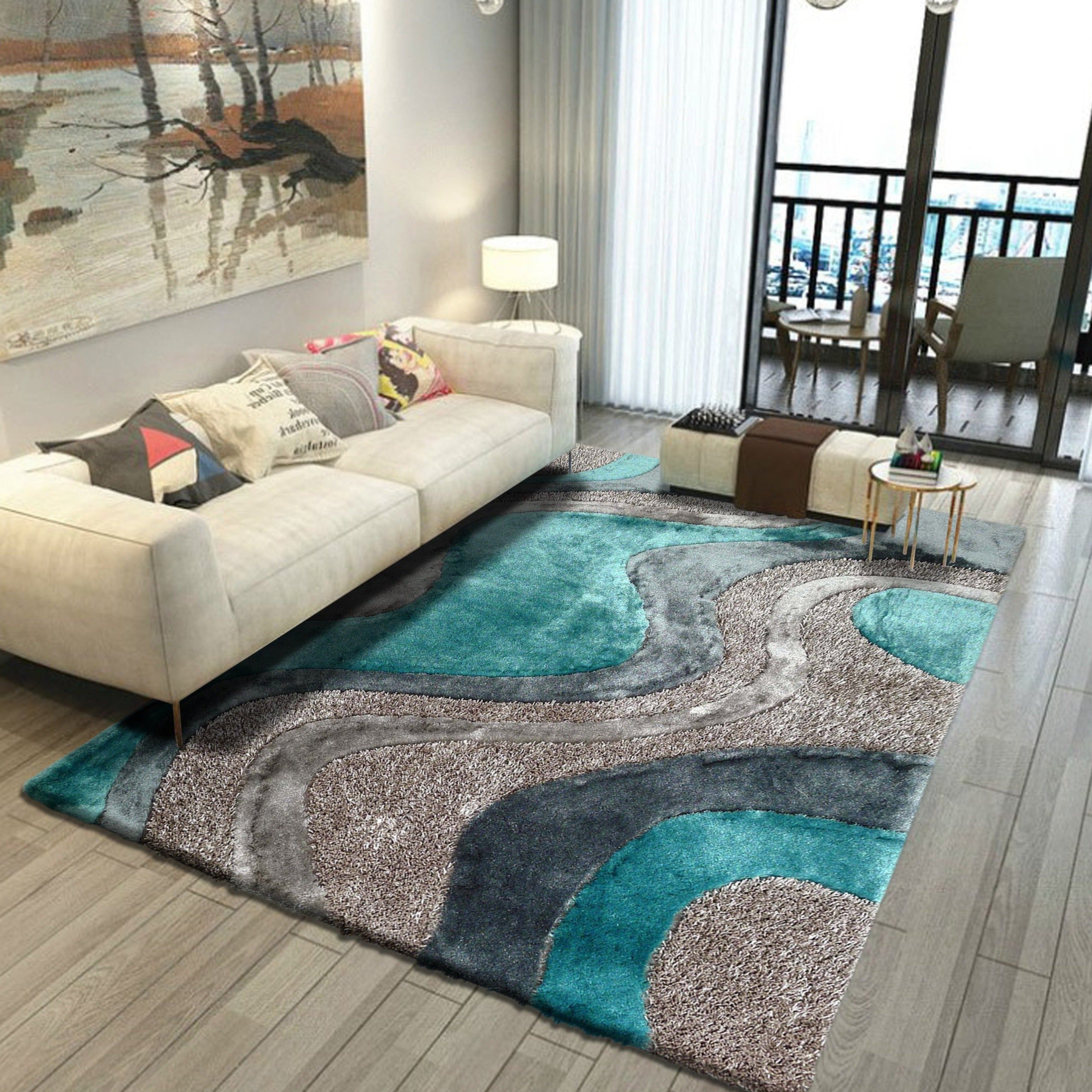 Luxury Shag Viscose Shiny Design Plush Area Rug/ Carpet - S.V.D DESIGN 29.
