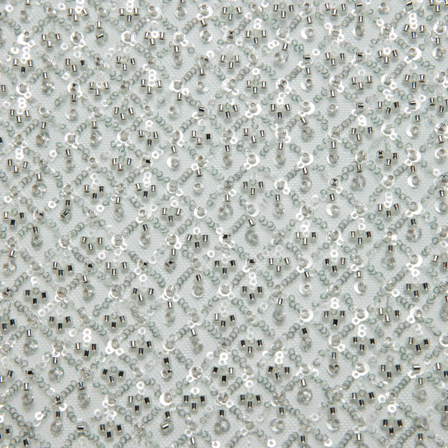 Tulle Lace Fabric Embroidered with Sequins and Exquisite Pattern 52" Wide | Exquisite Fabric
