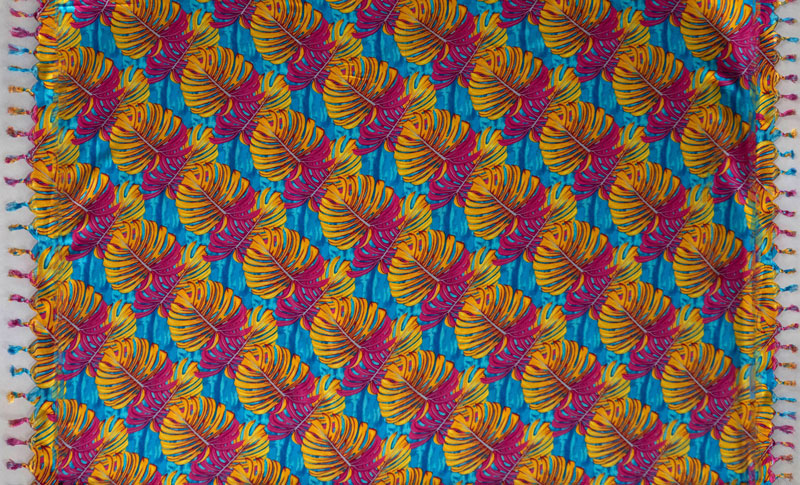 Split Leaf Sarong with Fringes | Islands Fabric