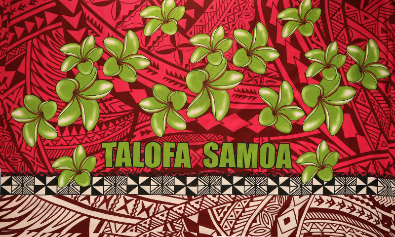 Talofa Samoa Plumeria Sarong | Islands Fabric