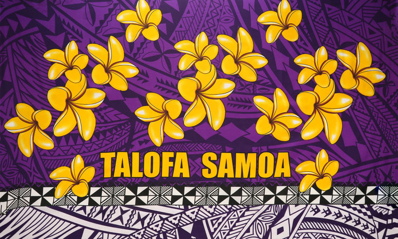 Talofa Samoa Plumeria Sarong | Islands Fabric