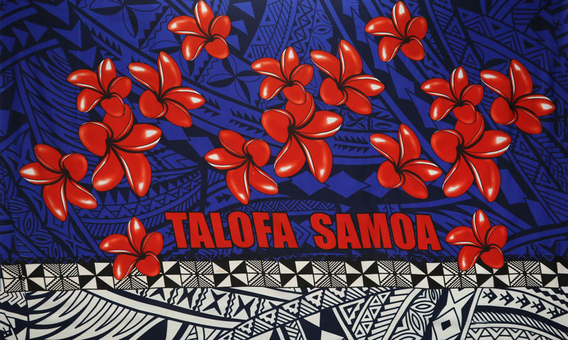 Talofa Samoa Plumeria Sarong | Islands Fabric