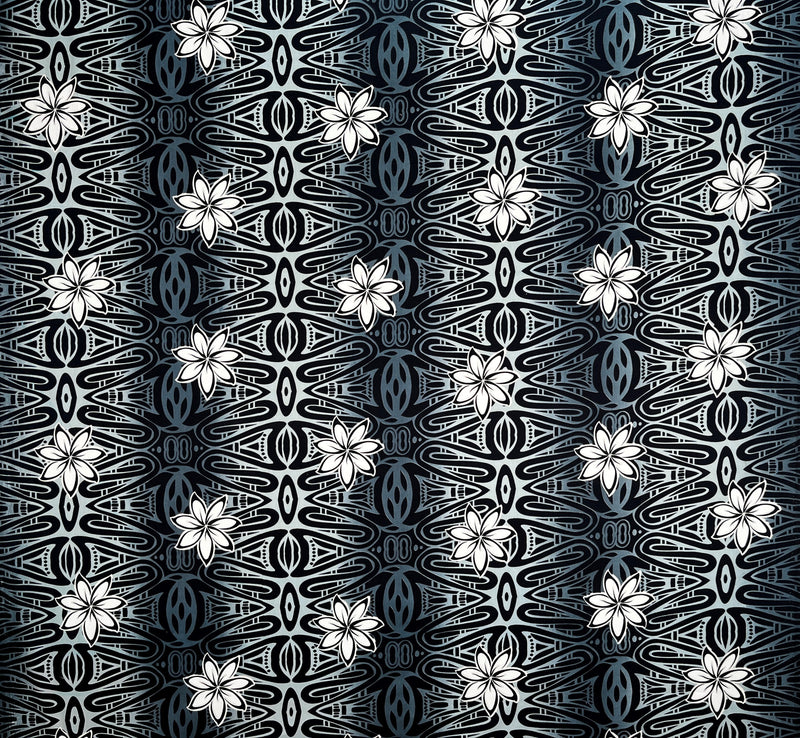 Tiare Polynesian Geometric Design Cotton Fabric | Islands Fabric
