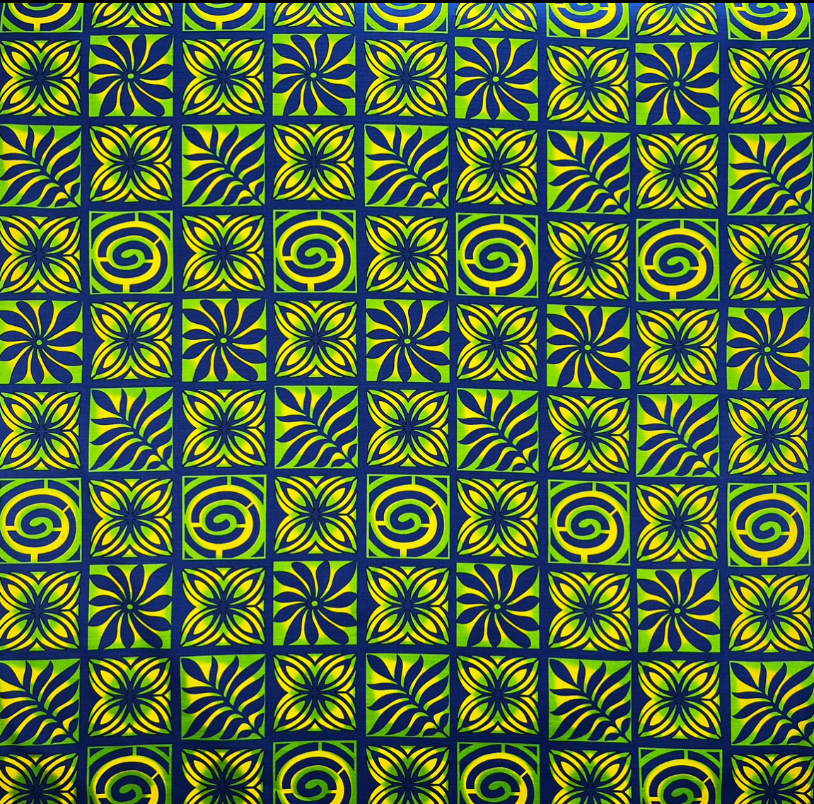 Traditional Polynesian Tapa Checkered Design Cotton Light Barkcloth Fabric | Islands Fabric