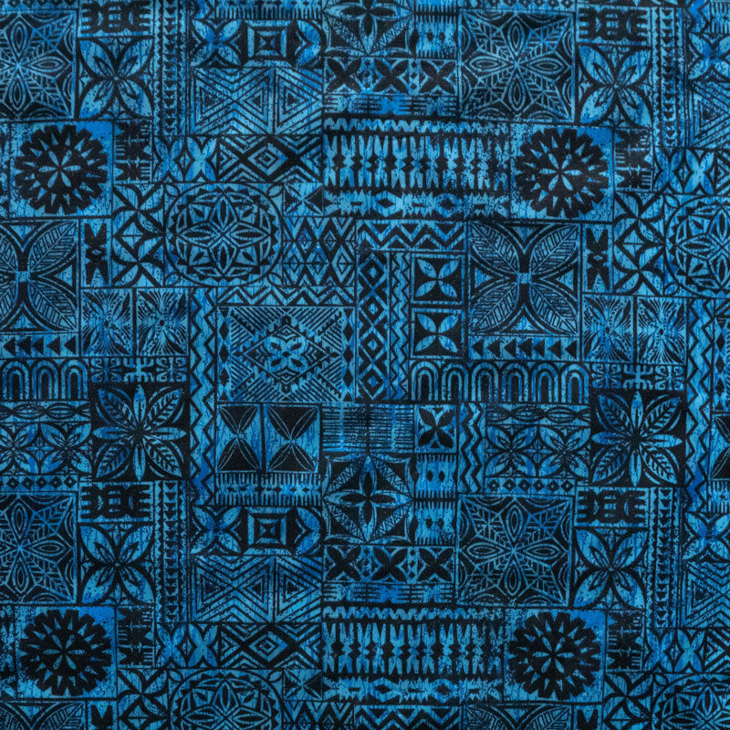 Traditional Polynesian Tapa design Polyester Fabric # 2 | Islands Fabric