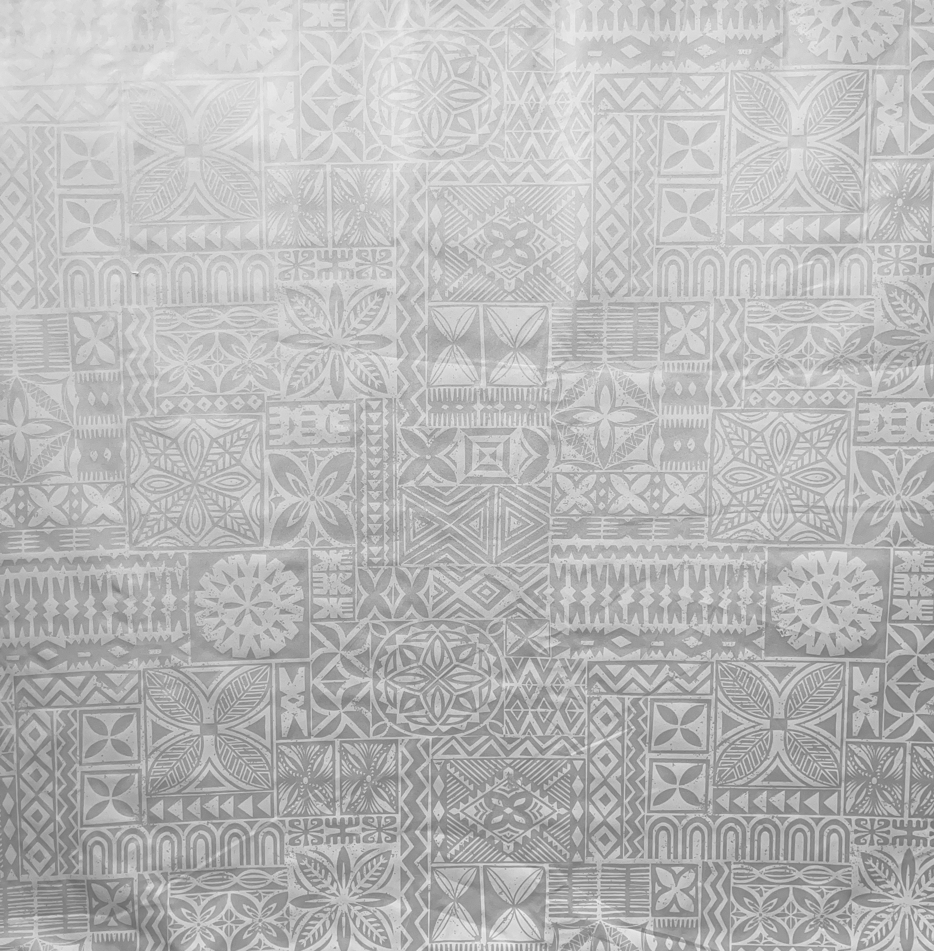 Traditional Polynesian Tapa design Polyester Fabric # 2 | Islands Fabric