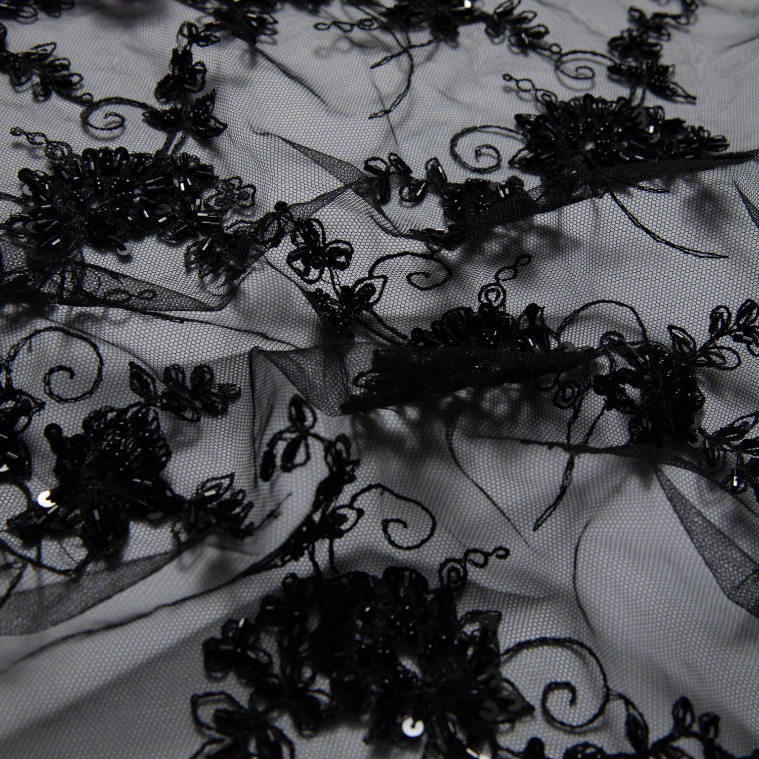 Tulle Lace Fabric Embroidered with Amazing Floral Pattern 52/54" Wide | Exquisite Fabric