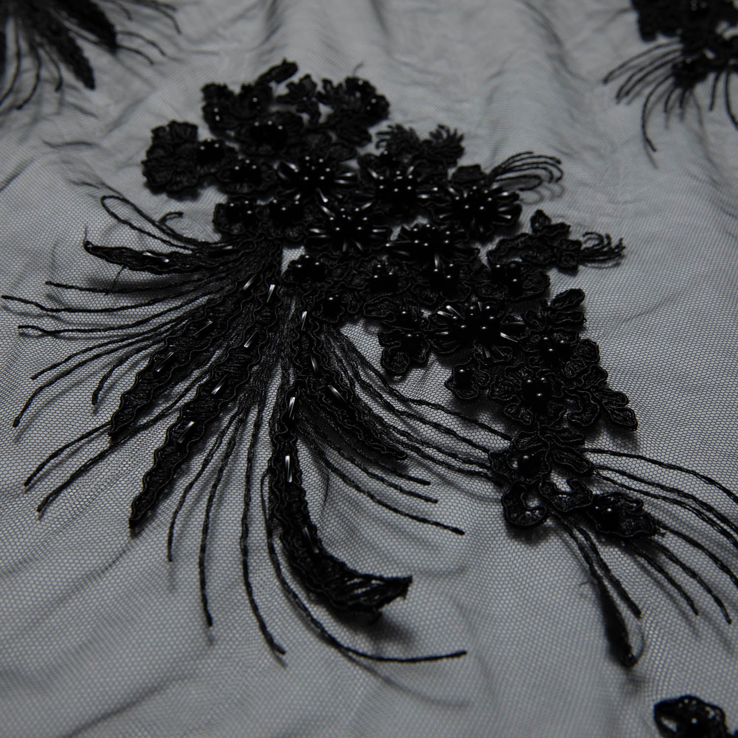 Tulle Lace Fabric Embroidered with Cord and Intricate Pattern 52" Wide | Exquisite Fabric