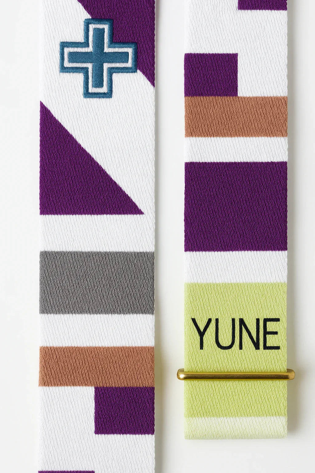 Gemini Yoga Strap – White Stretching Strap w/ Metal Buckles | Yune Yoga