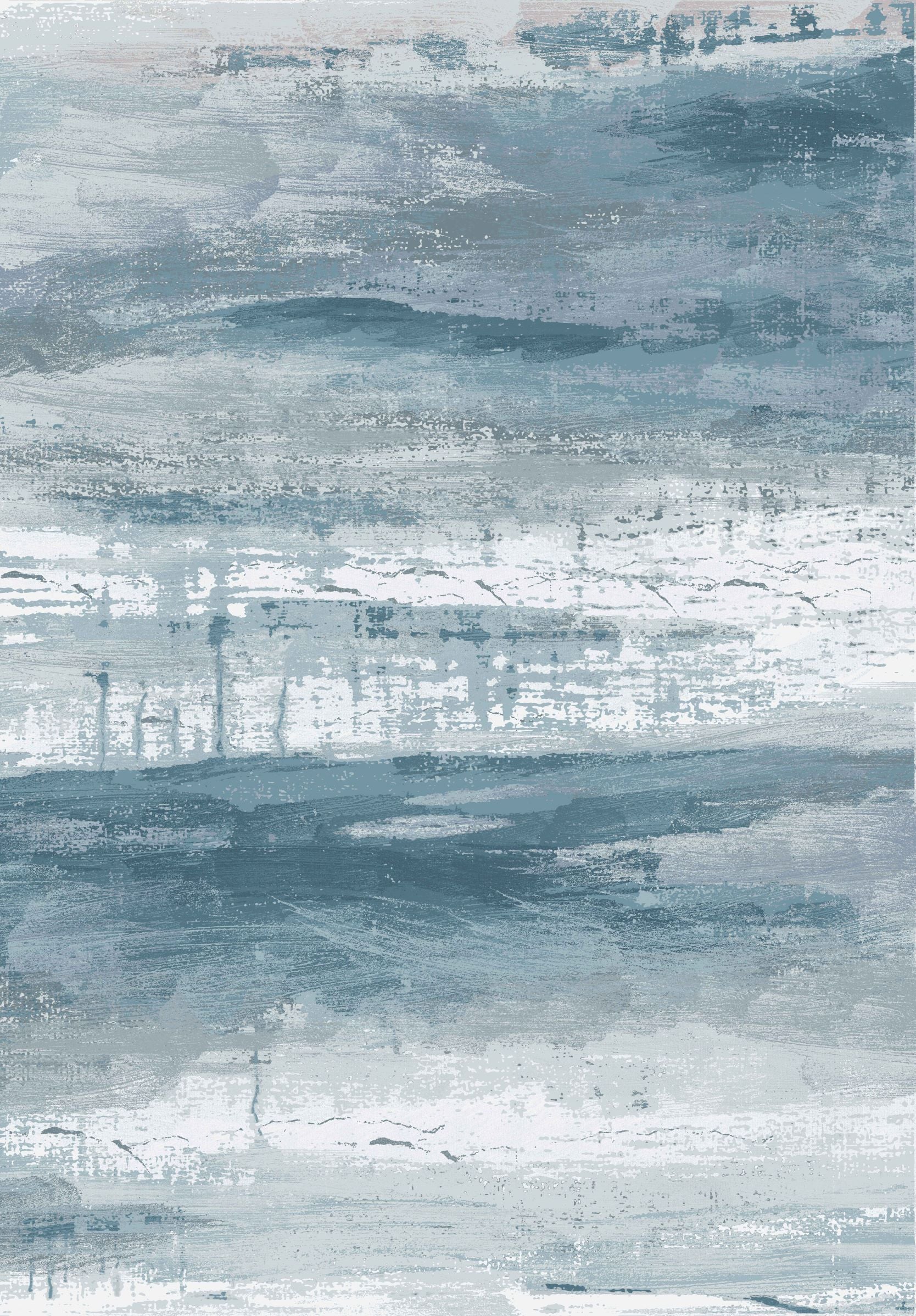 Blue Meadow Comfort Print Art Design Area Rug/ Carpet