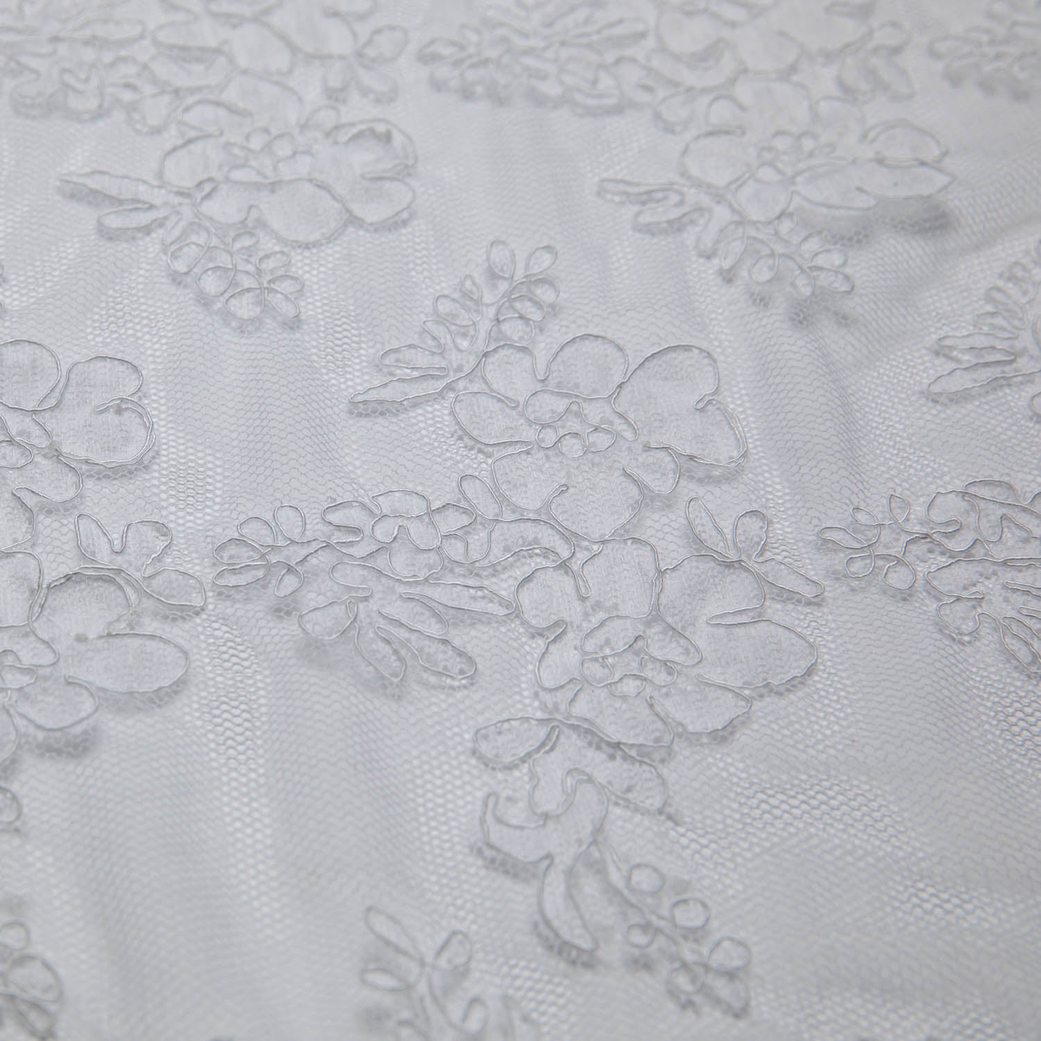 Re-Embroidery Lace Fabric with Cord and Beautiful Floral Design 52"/54" Wide | Exquisite Fabric