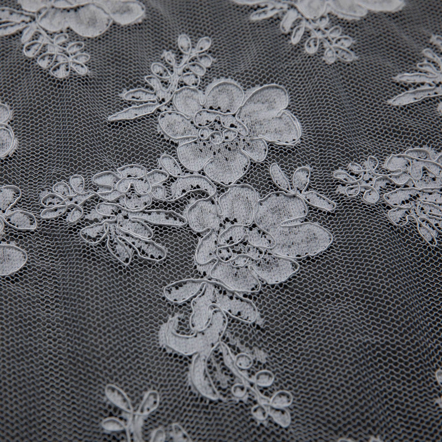 Re-Embroidery Lace Fabric with Cord and Beautiful Floral Design 52"/54" Wide | Exquisite Fabric