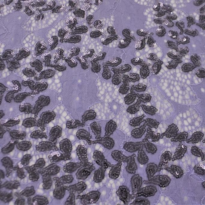 Wisteria Stretch Lace Sequin Fabric | Blue Moon Fabrics