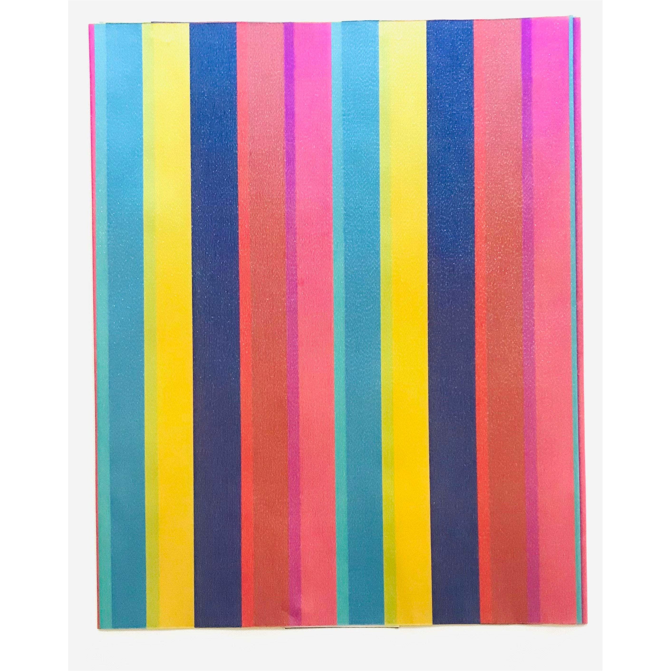 African Damask/ Metallic Jacquard/ Headtie, Gele Fabric - Pink, Red, Blue, Yellow ‘Rainbow Boss’, ~2 yards