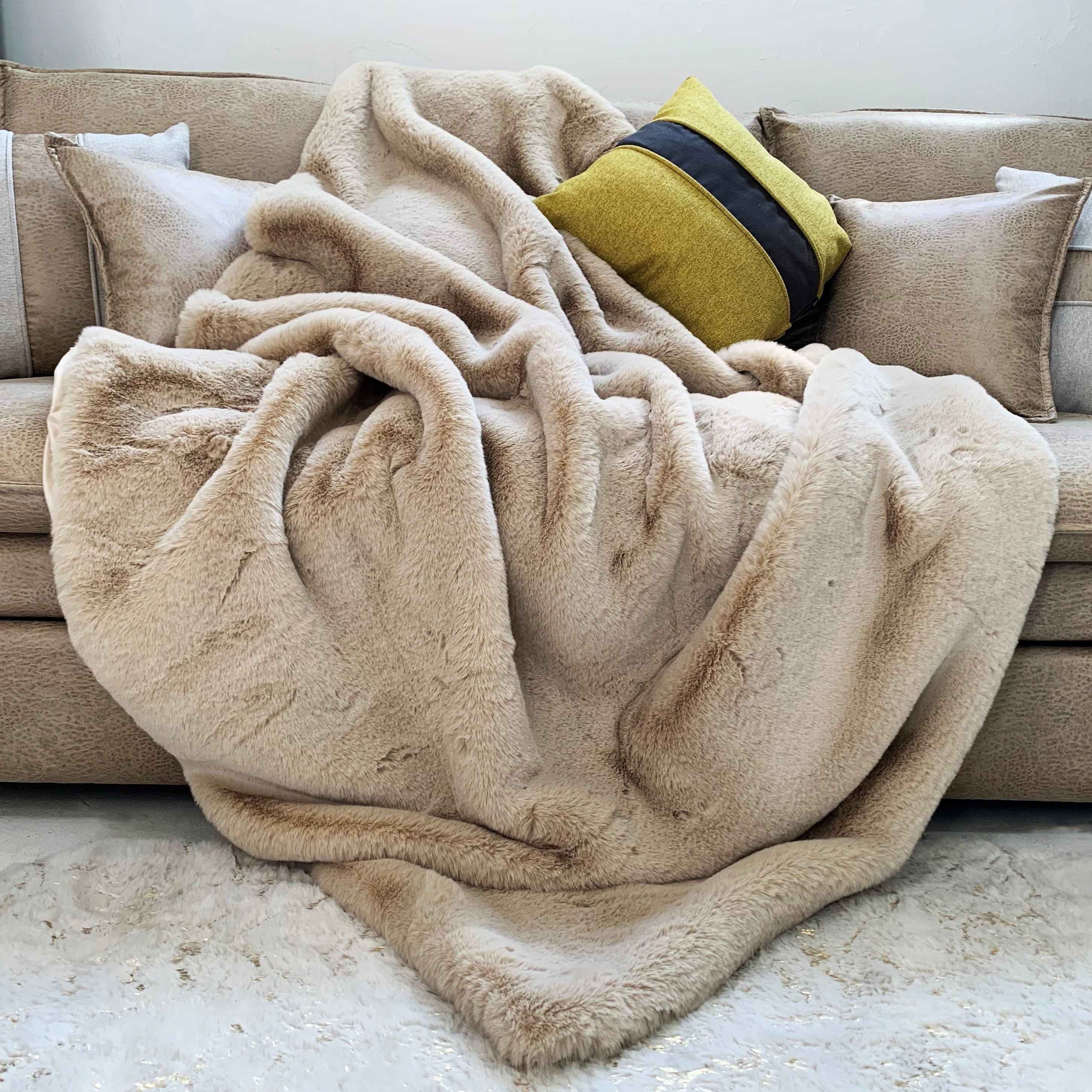 Bella Luxury Faux Fur Throw Blanket Collection