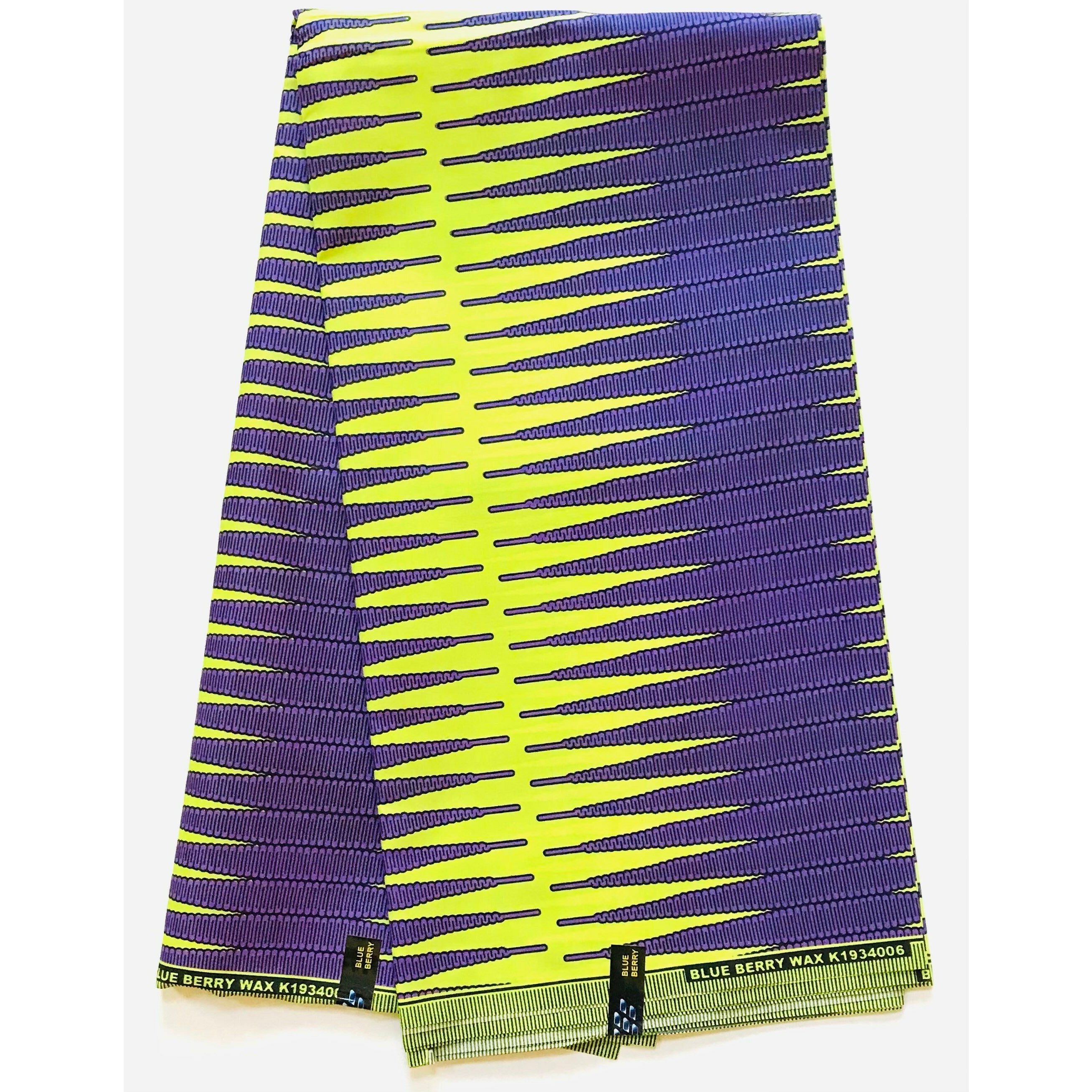 African Print Fabric/ Ankara - Purple, Green 'Owerri Beat,' Design, YARD or WHOLESALE