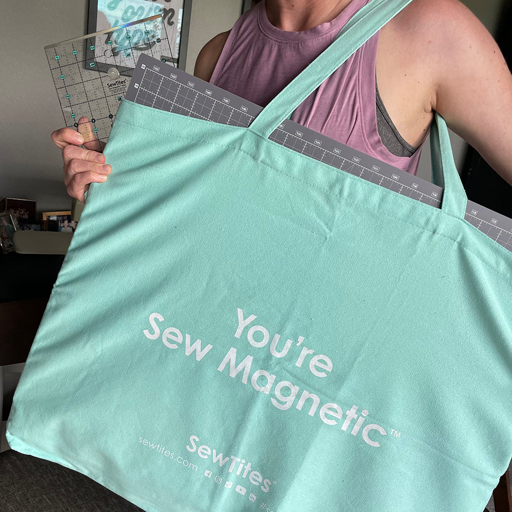 'You're Sew Magnetic' Cutting System Canvas Tote