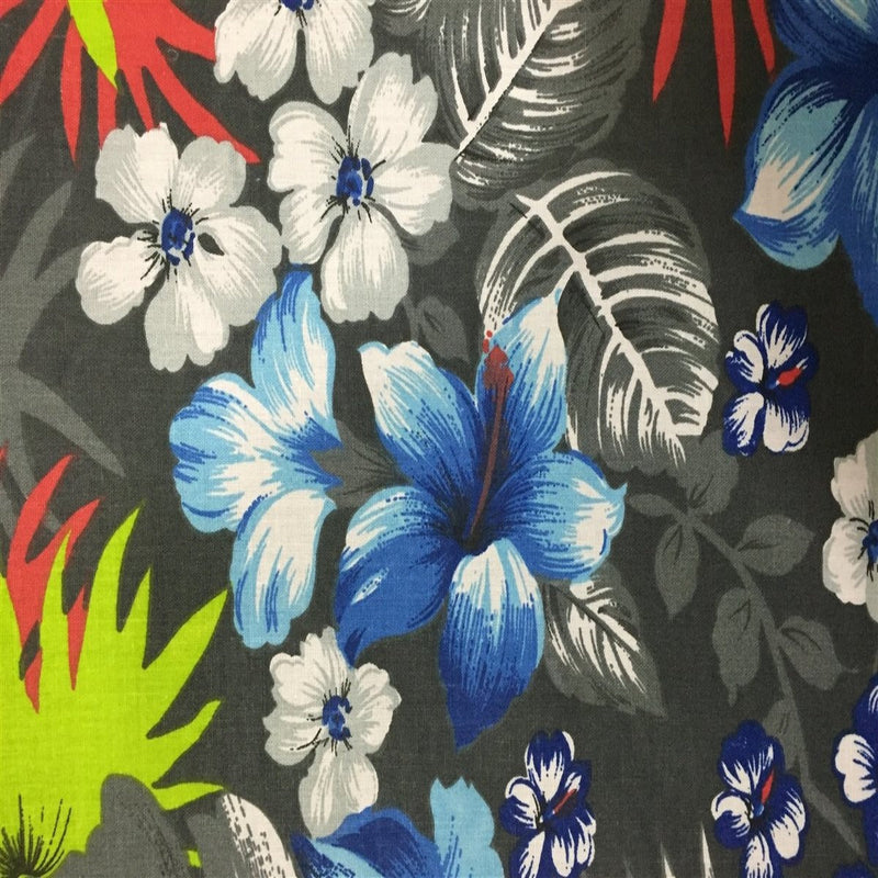 Hawaiian Print Poly Cotton Fabric