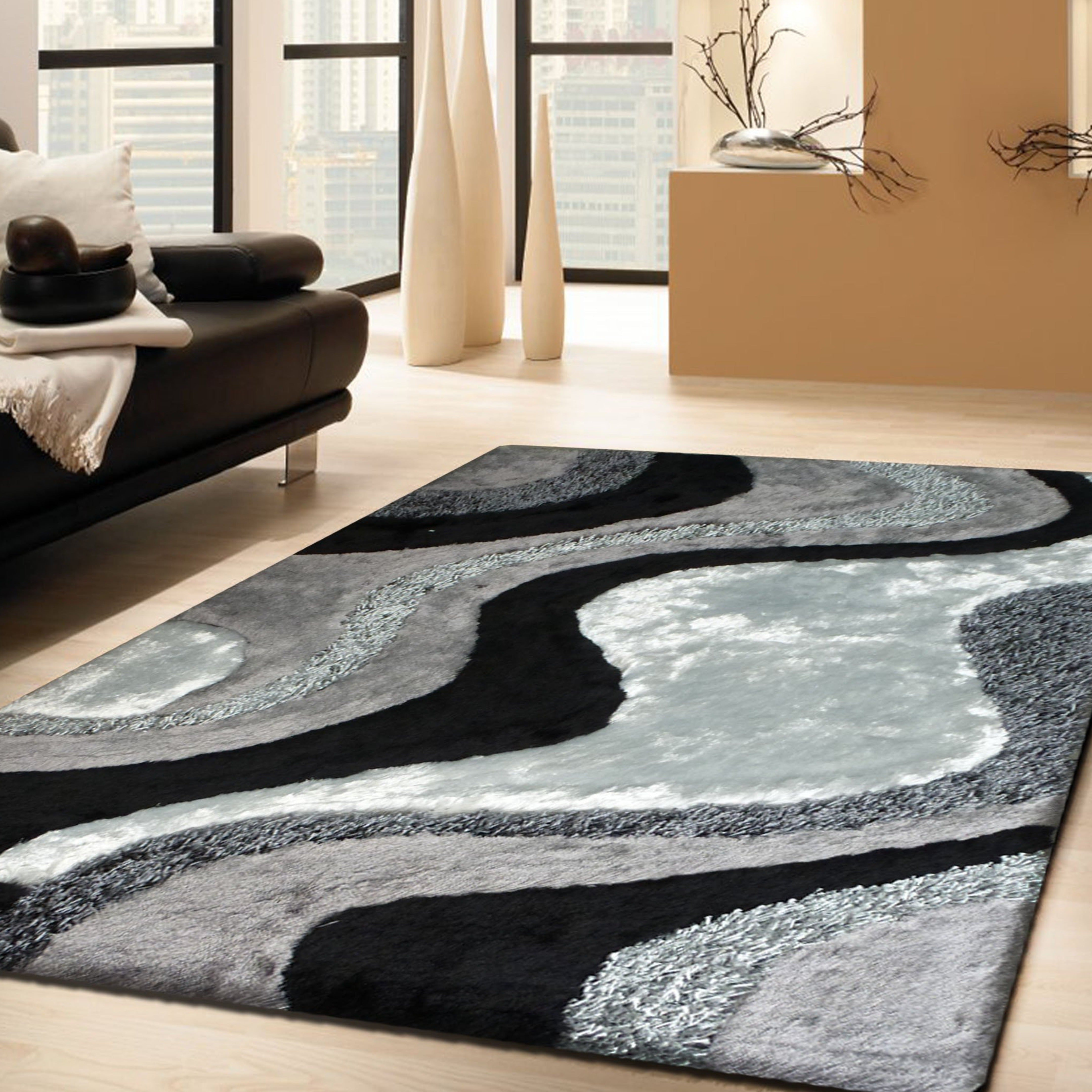 Luxury Shag Viscose Shiny Design Plush Area Rug/ Carpet - S.V.D DESIGN 29.