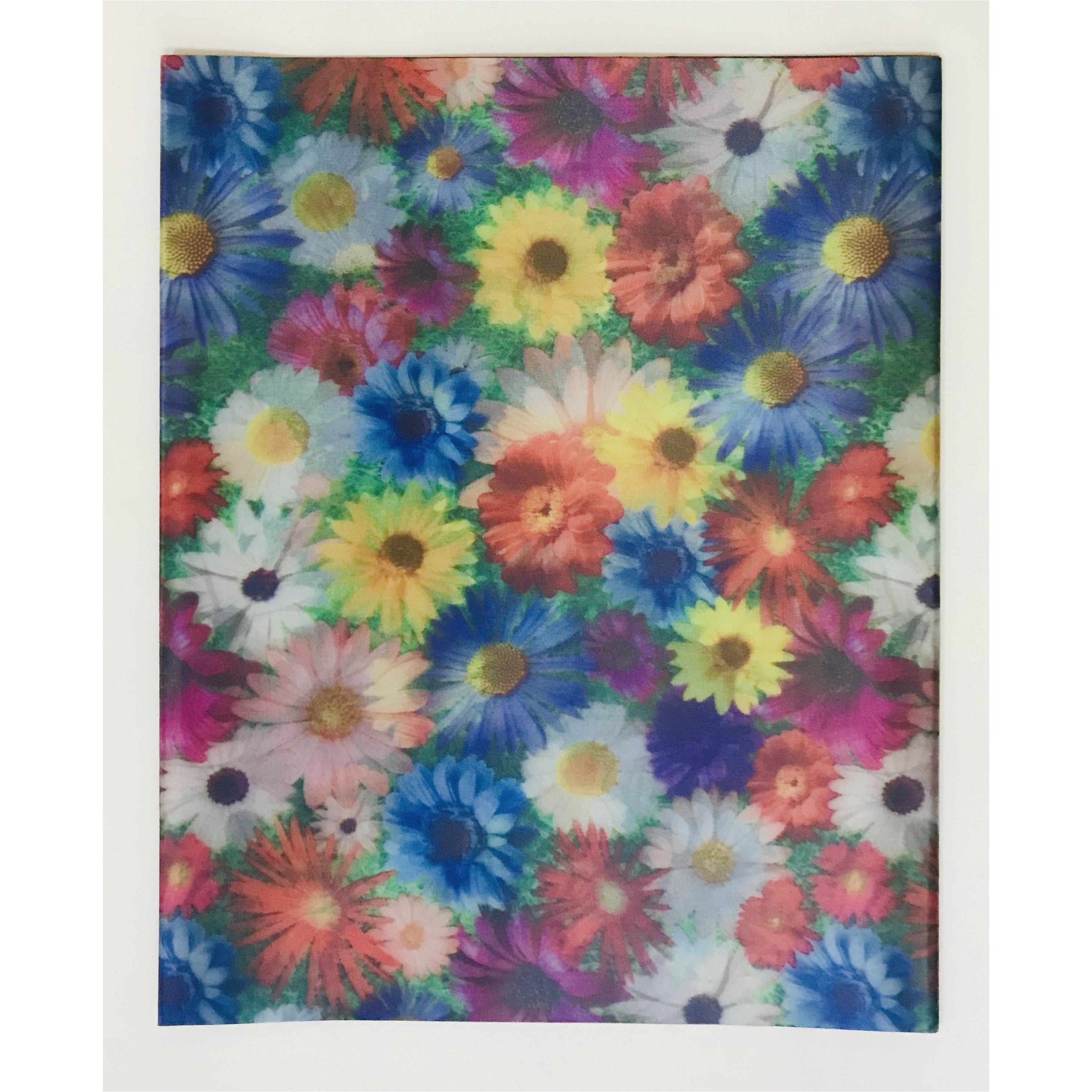 African Damask/ Metallic Jacquard/ Headtie, Gele Fabric - Blue, Purple, Green, Yellow ‘Zaria Bouquet’, ~2 yards