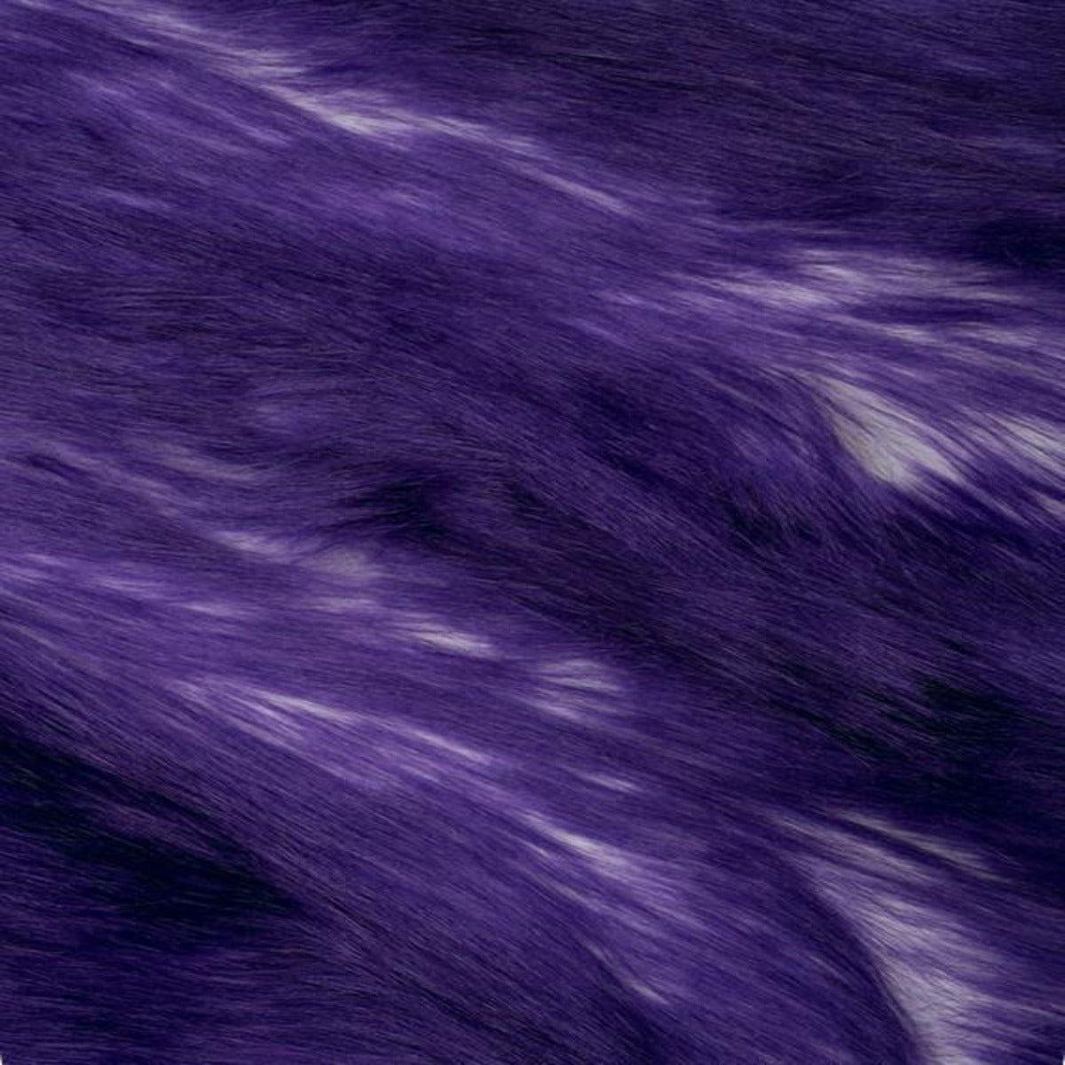 Snow Luxury Two Tone Shaggy Faux Fur Fabric