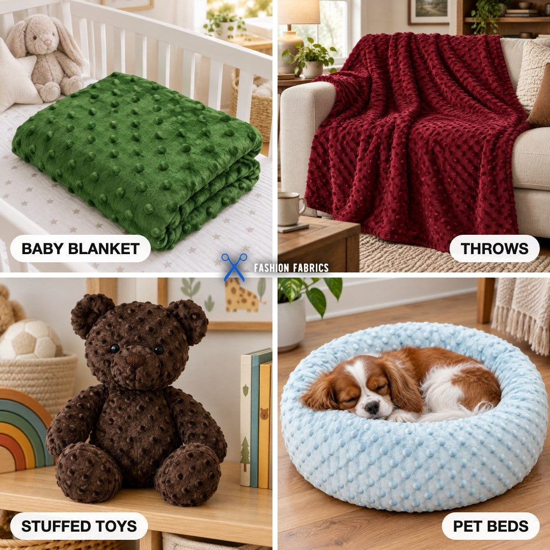 Minky Dimple Dot Faux Fur Fabric
