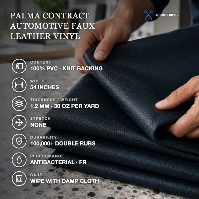 Palma Contract Automotive Faux Leather Vinyl Fabric