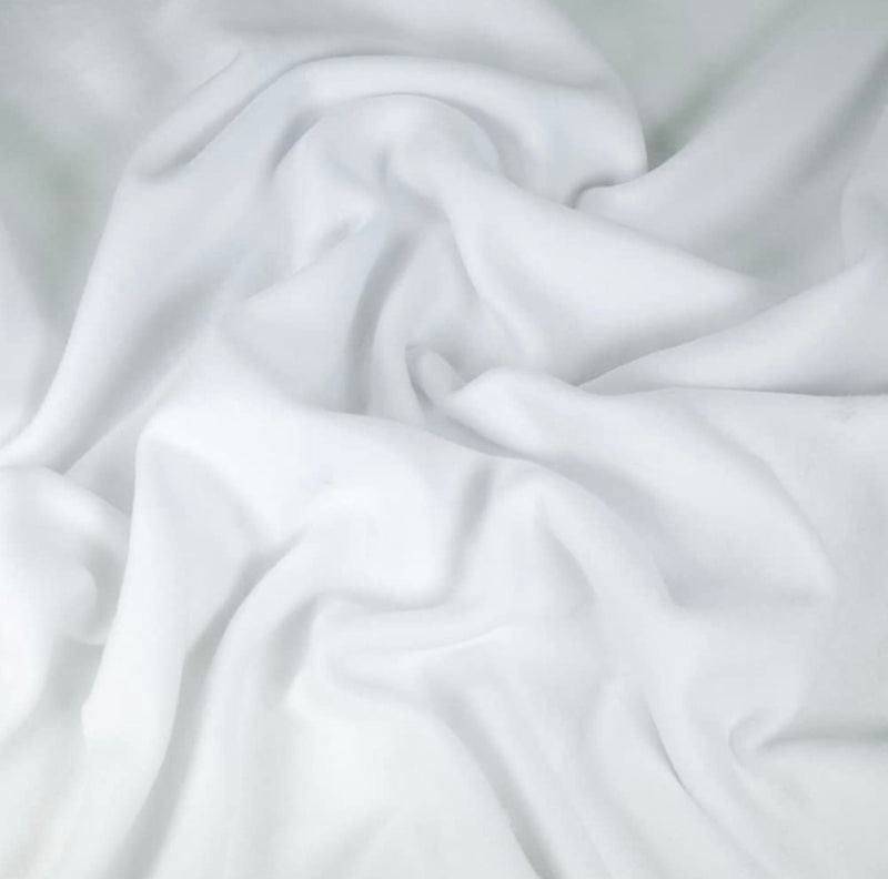 Sweatshirt Fleece Fabric | Premium White | 70" Wide, 20 Oz