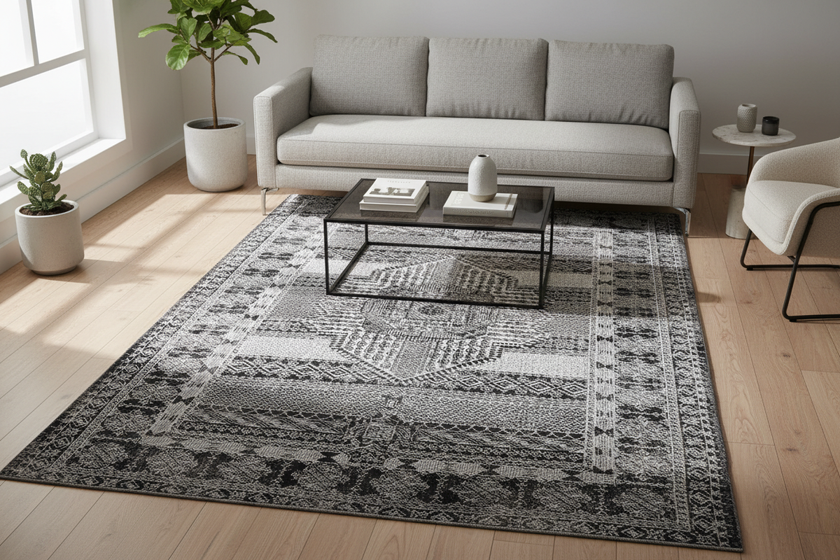 Chromatic Elegance: Foldable Flat Weave Area Rug with Shifting Hues