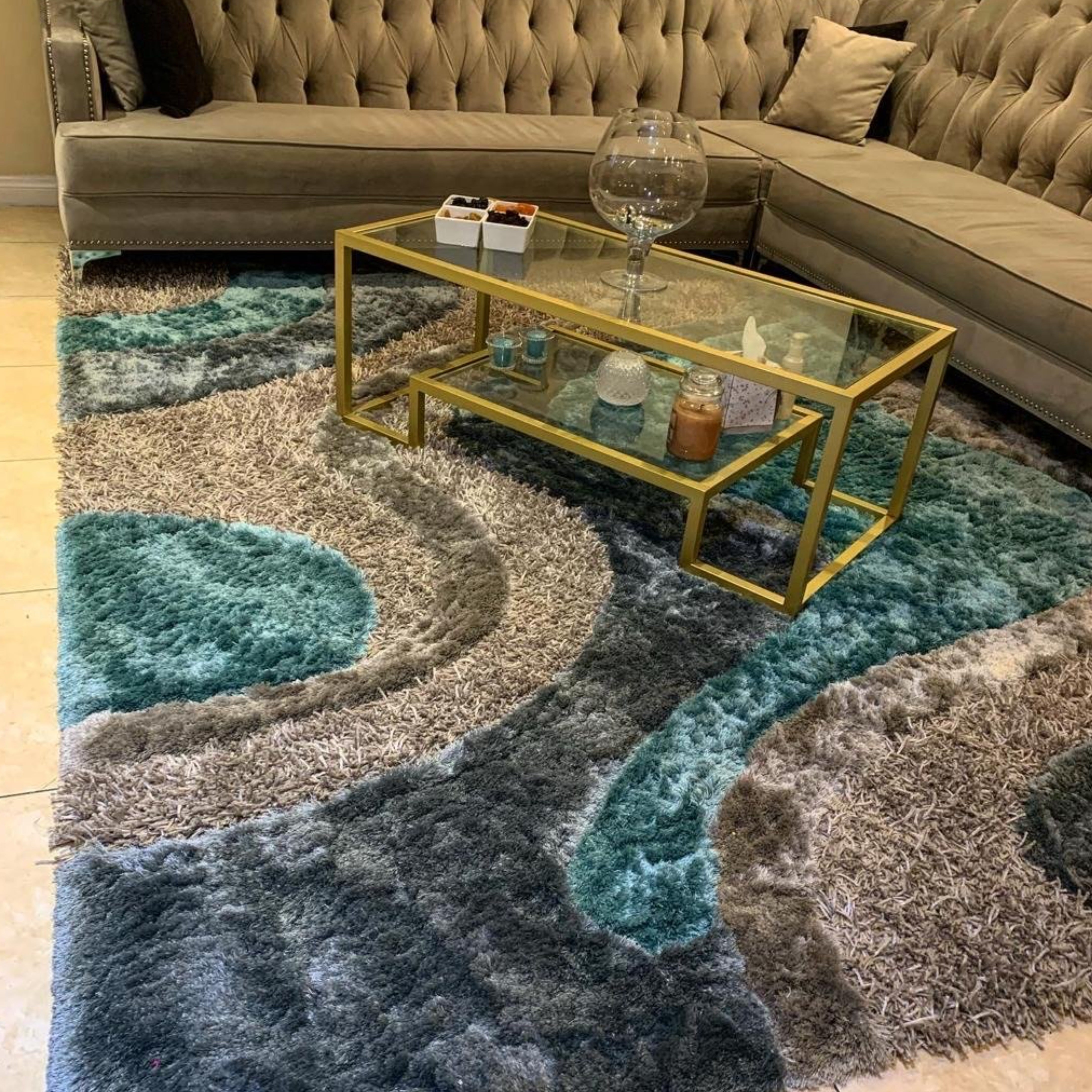 Luxury Shag Viscose Shiny Design Plush Area Rug/ Carpet - S.V.D DESIGN 29.