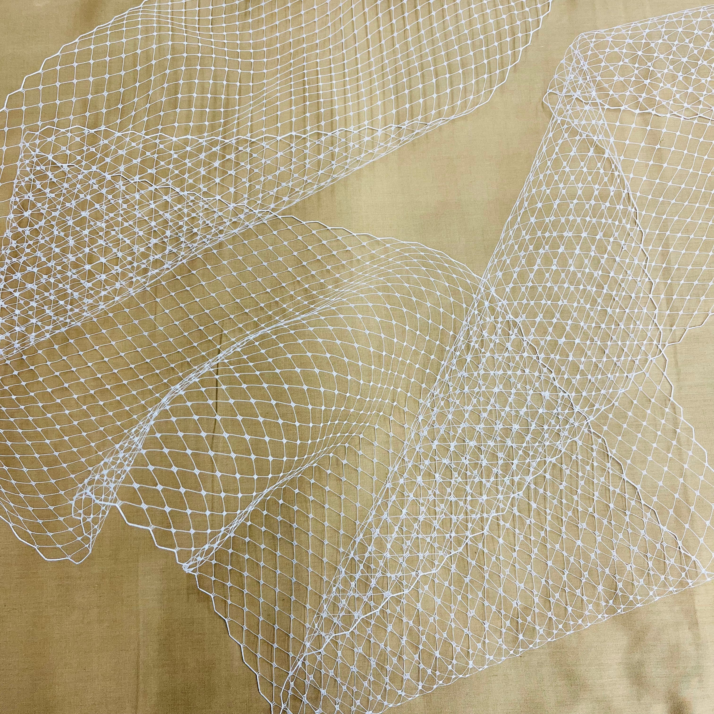 Bandeau Veil Tulle, Birdcage or Venetian Veil Mesh Fabric By The Yard | Lace USA - NV-180