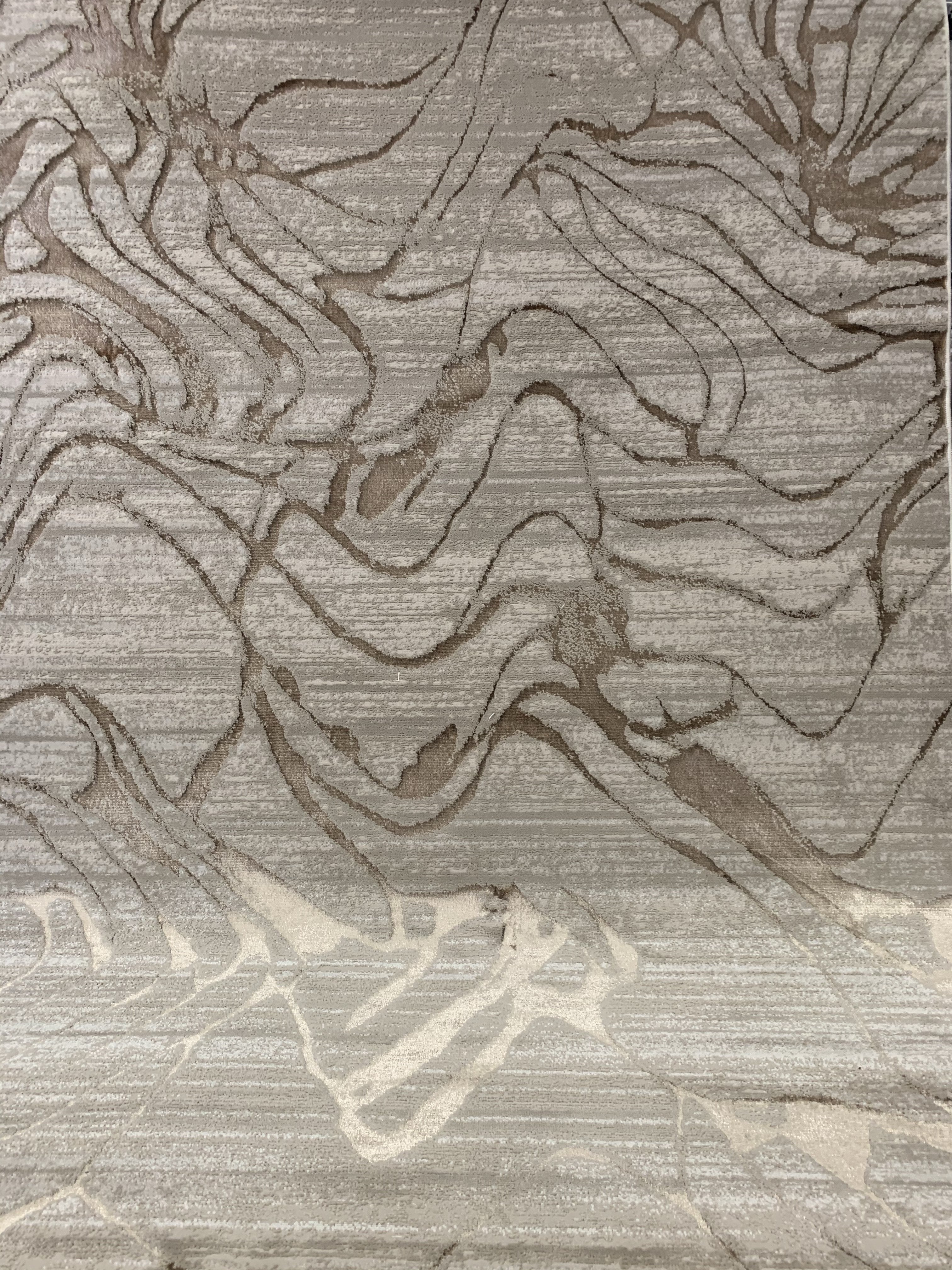 Polyester Earth Tones Viscose Blend Abstract Design Rug/Carpet - Style# Maximus 233 - Color-Changing Flat Weave Rug