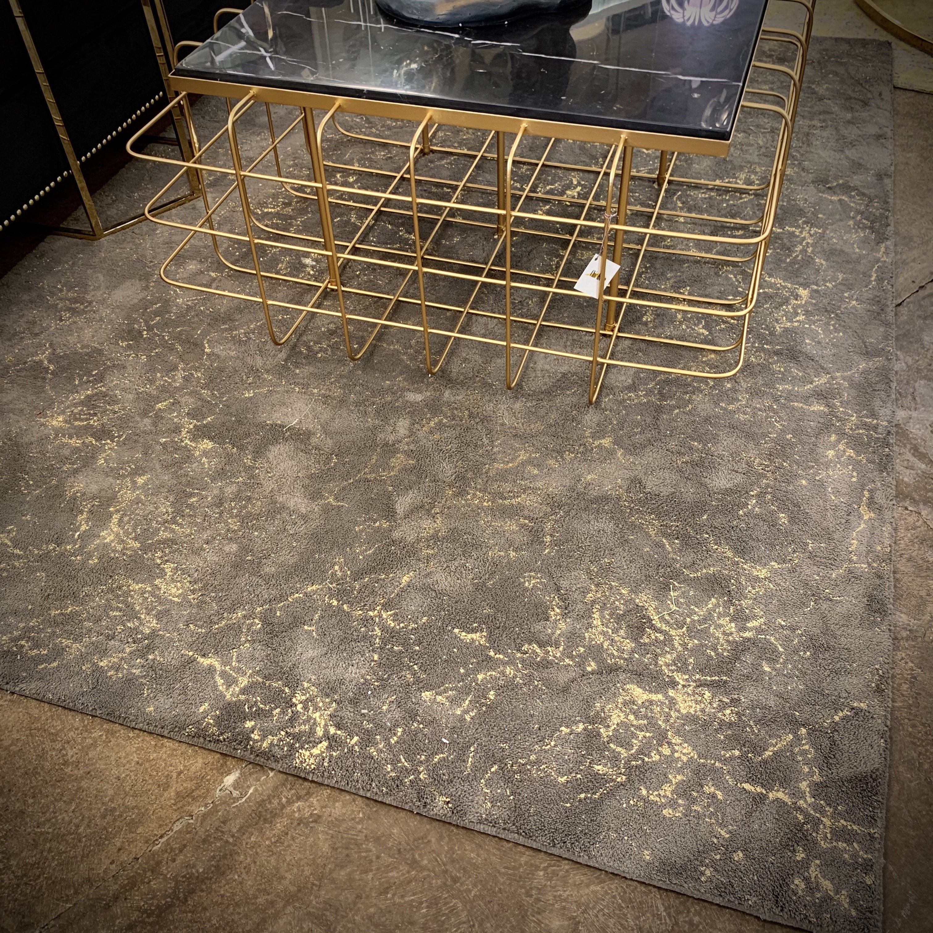 Black Gray and White Soft Plush Fluffy Lattice Design Area Rug/ Carpet