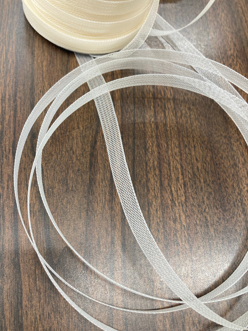1/2" Wide Crinoline Webbing Horsehair Trim Braid for Sewing 100% Nylon | Lace USA - 1/2" Horse Hair